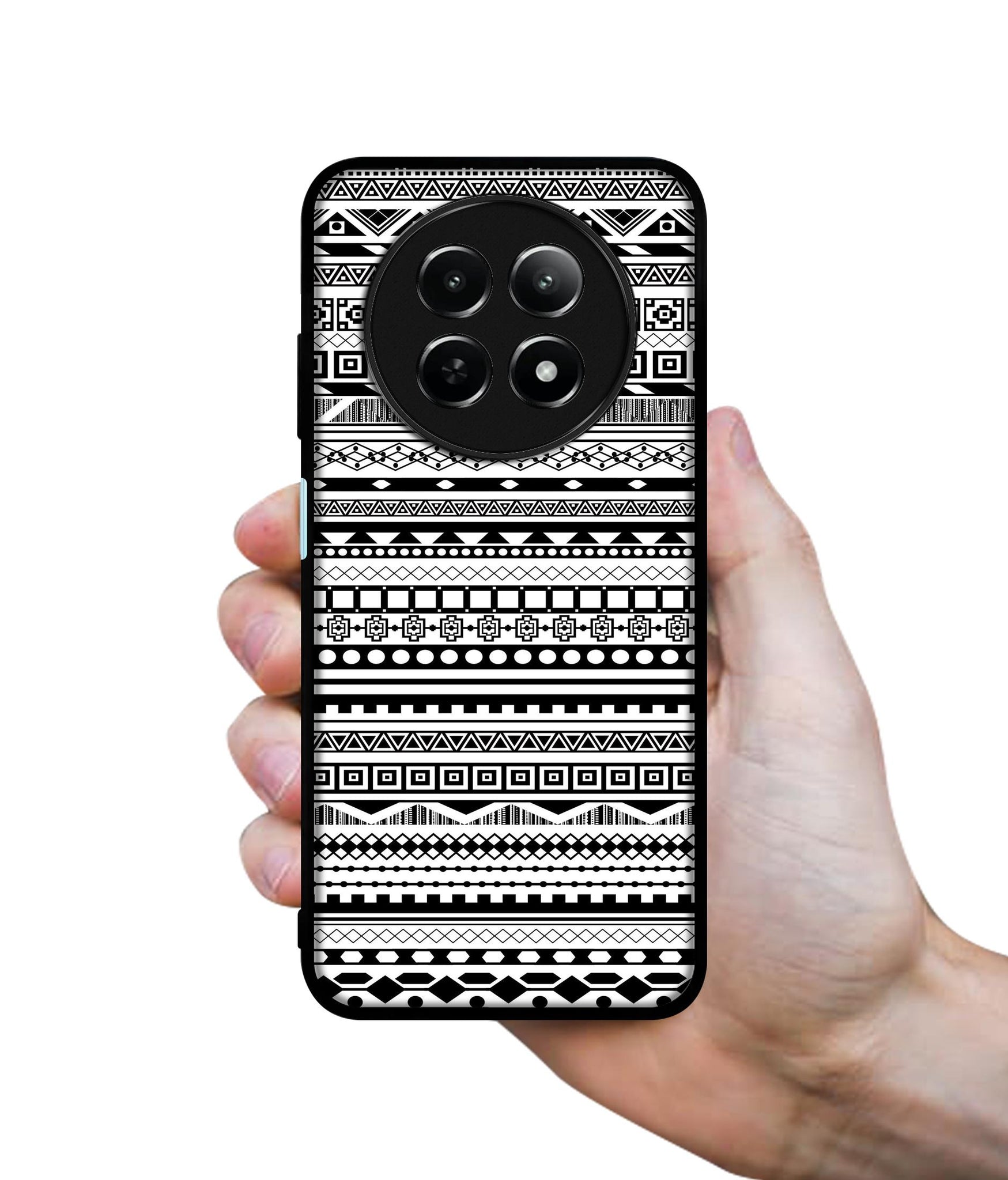 Black & White Patterns Design Designer 2D Printed Back Case Cover for Realme 12 5G / 13 5G / 12x 5G / C65 5G / Narzo 70x 5G / N65 5G