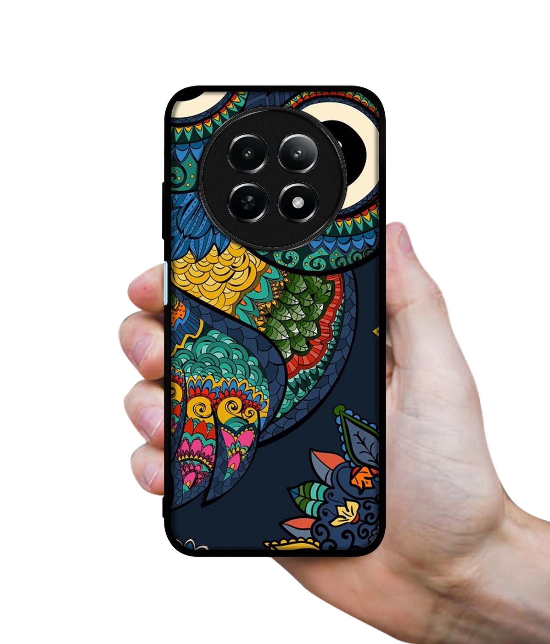 Owl Illustration Design Designer 2D Printed Back Case Cover for Realme 12 5G / 13 5G / 12x 5G / C65 5G / Narzo 70x 5G / N65 5G