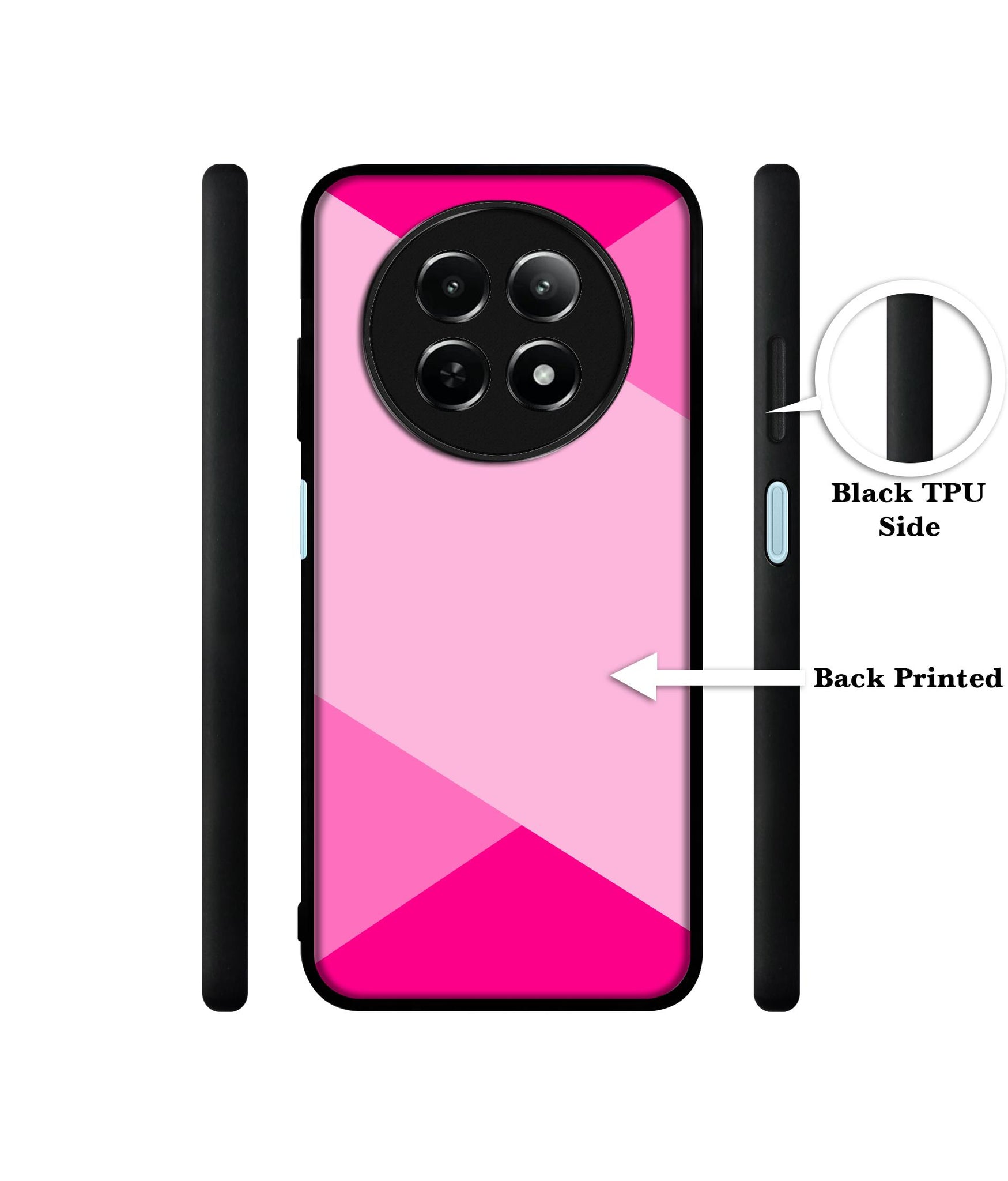 Pink Cross Vector Design Designer 2D Printed Back Case Cover for Realme 12 5G / 13 5G / 12x 5G / C65 5G / Narzo 70x 5G / N65 5G