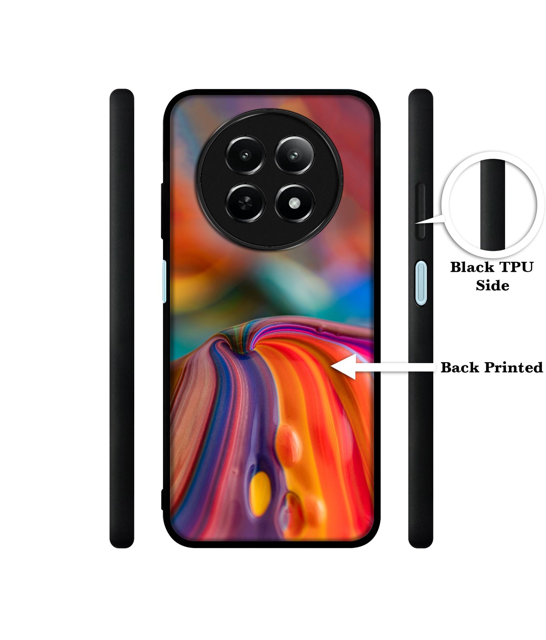 Rainbow Colors Designer 2D Printed Back Case Cover for Realme 12 5G / 13 5G / 12x 5G / C65 5G / Narzo 70x 5G / N65 5G