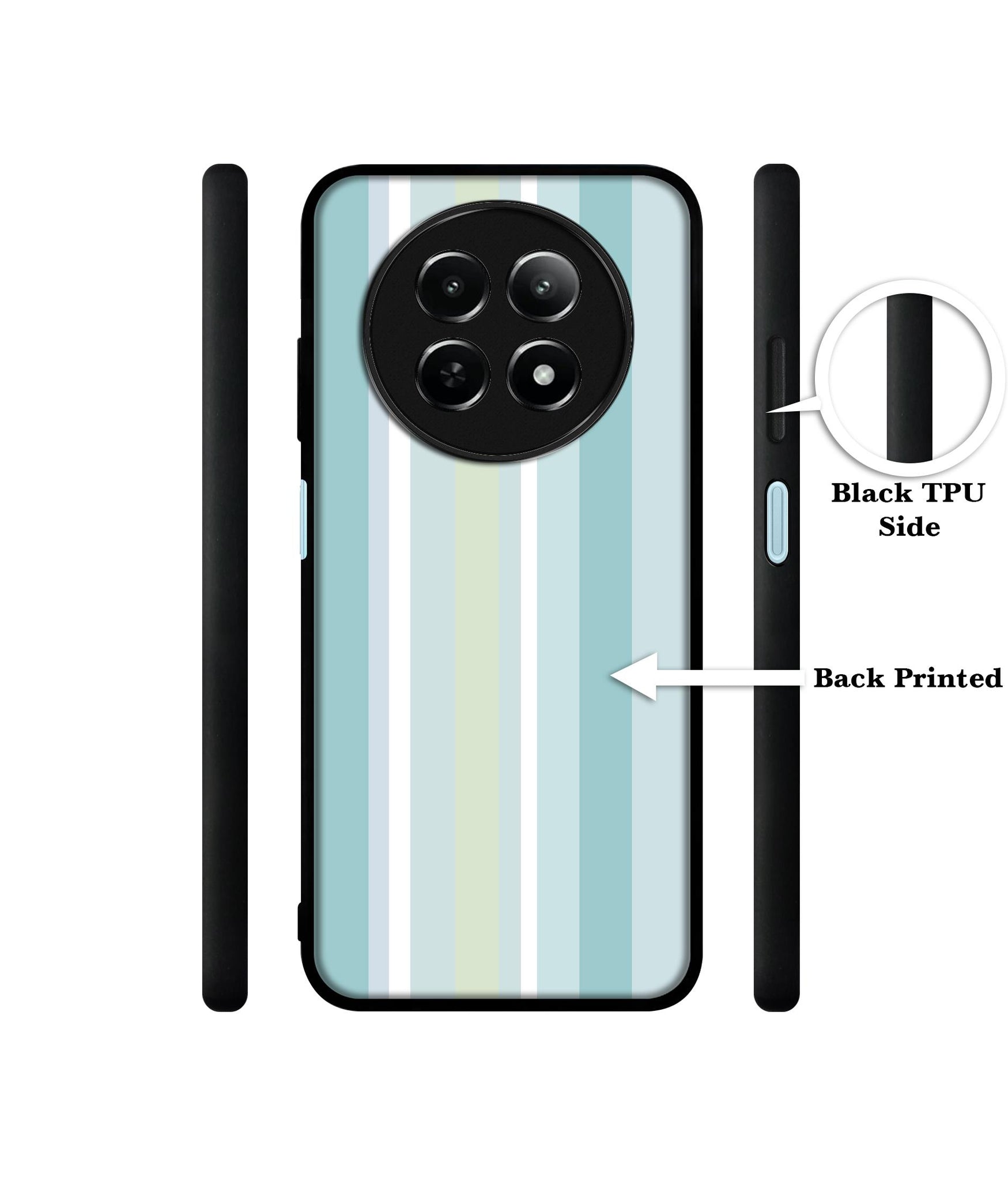 Light Green Stripes Design Designer 2D Printed Back Case Cover for Realme 12 5G / 13 5G / 12x 5G / C65 5G / Narzo 70x 5G / N65 5G