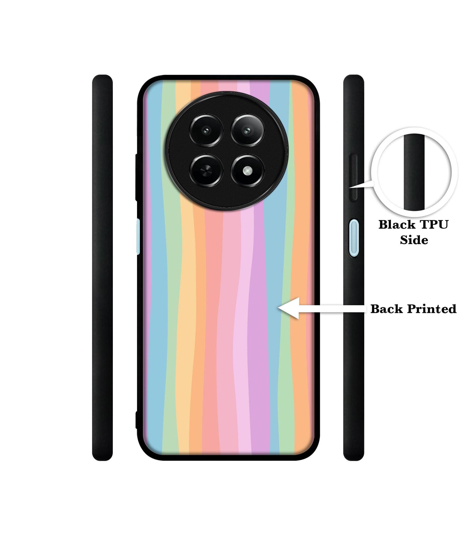 Cool Rainbow Design Designer 2D Printed Back Case Cover for Realme 12 5G / 13 5G / 12x 5G / C65 5G / Narzo 70x 5G / N65 5G