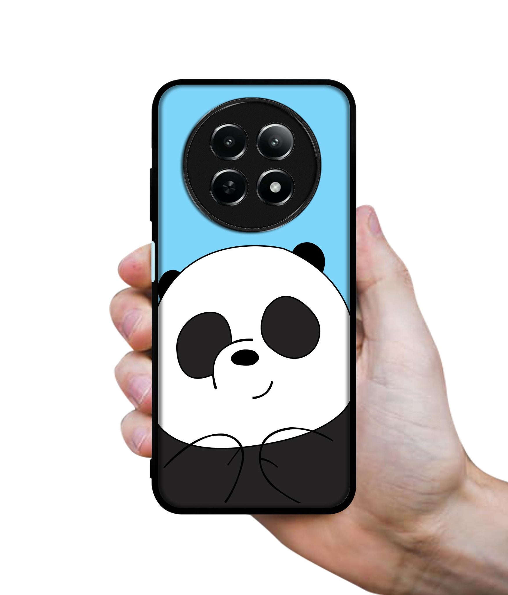 Cute Panda Design Designer 2D Printed Back Case Cover for Realme 12 5G / 13 5G / 12x 5G / C65 5G / Narzo 70x 5G / N65 5G