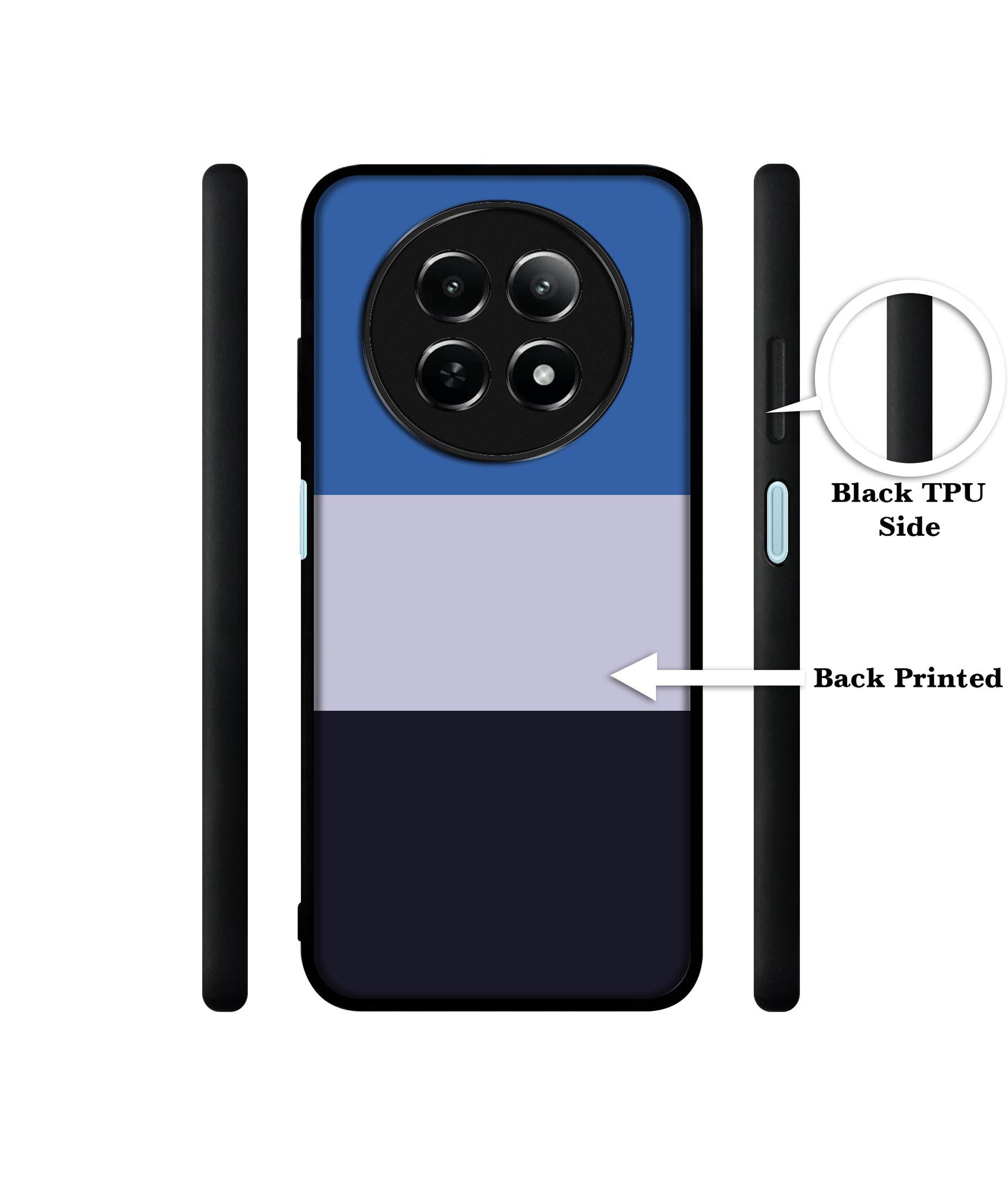 Three Color Stripes Design Designer 2D Printed Back Case Cover for Realme 12 5G / 13 5G / 12x 5G / C65 5G / Narzo 70x 5G / N65 5G