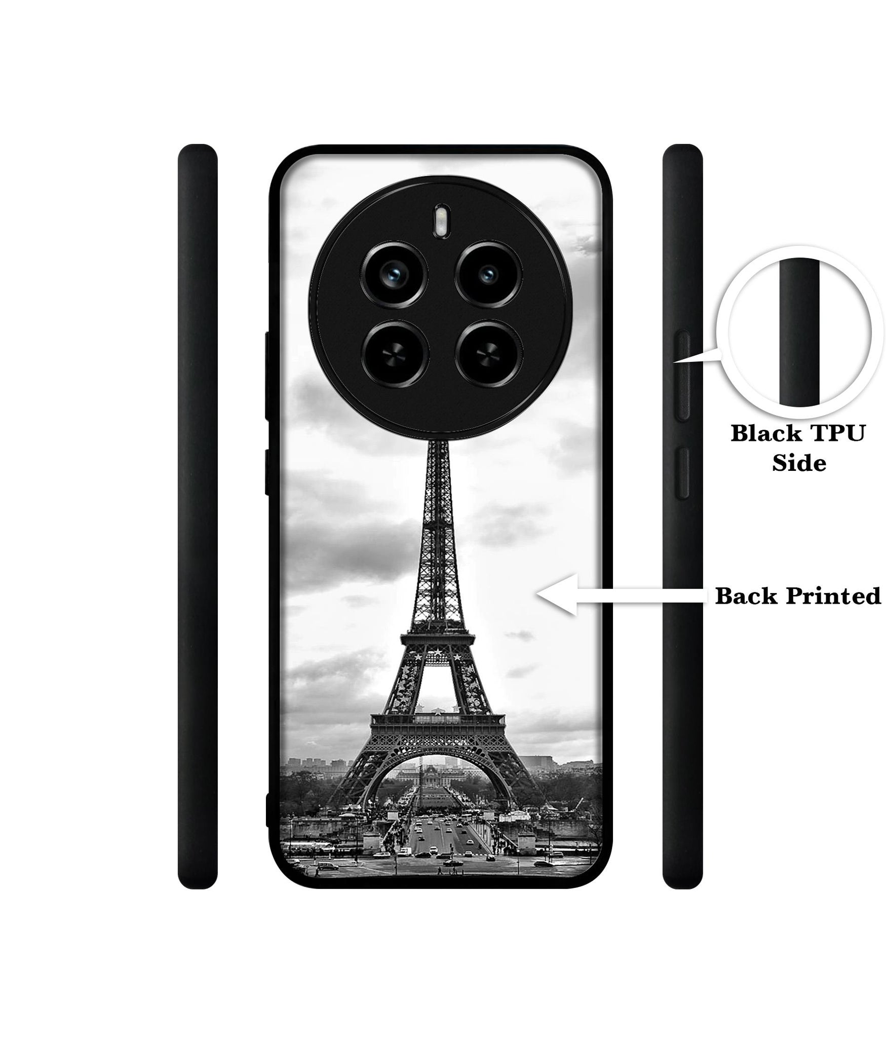 Eiffel Tower Design Designer 2D Printed Back Case Cover for Realme 12 Plus 5G / P1 5G / Narzo 70 5G / 70 Pro 5G