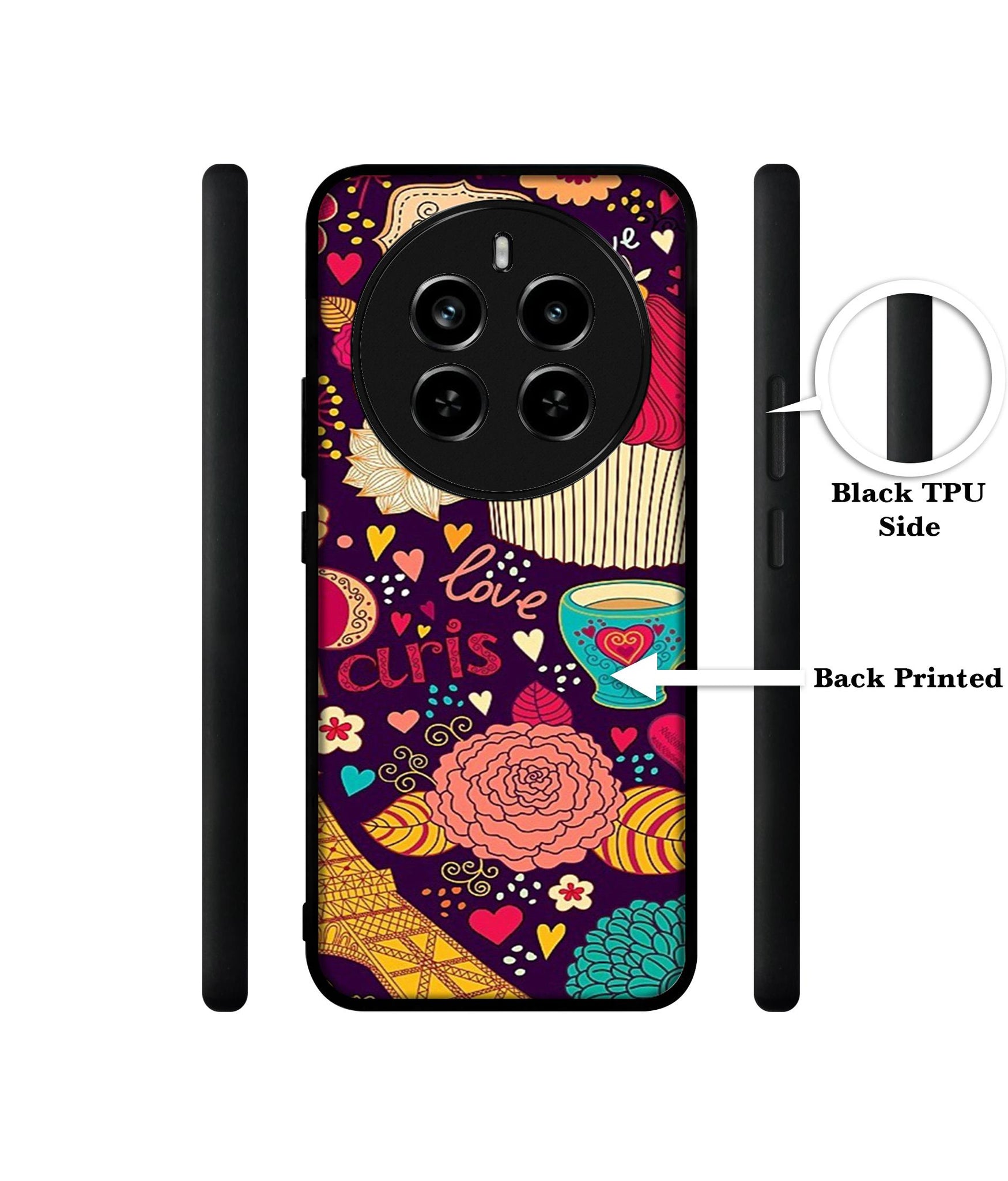 Paris Flower Love Design Designer 2D Printed Back Case Cover for Realme 12 Plus 5G / P1 5G / Narzo 70 5G / 70 Pro 5G