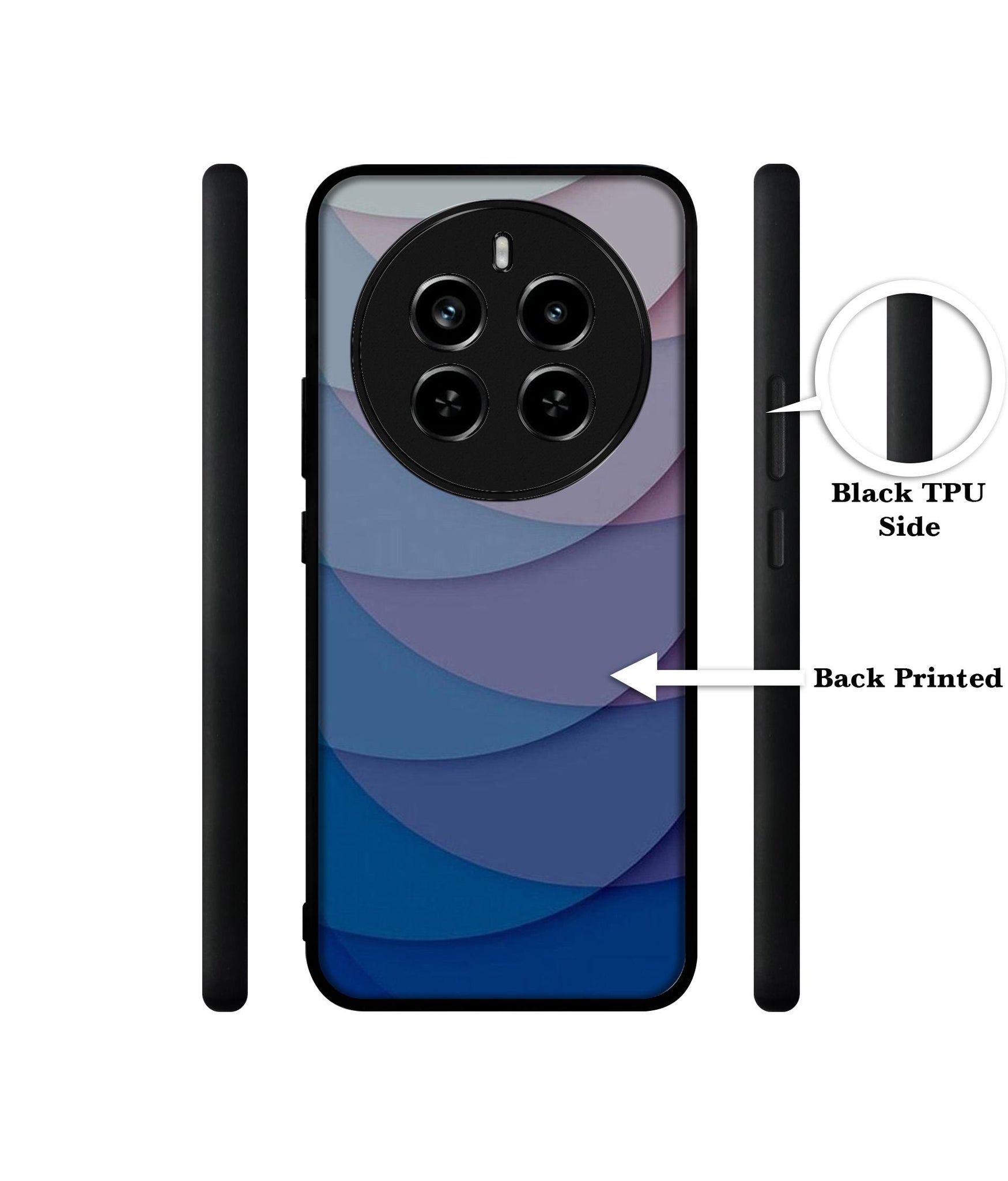 Waves Pattern Print Design Designer 2D Printed Back Case Cover for Realme 12 Plus 5G / P1 5G / Narzo 70 5G / 70 Pro 5G