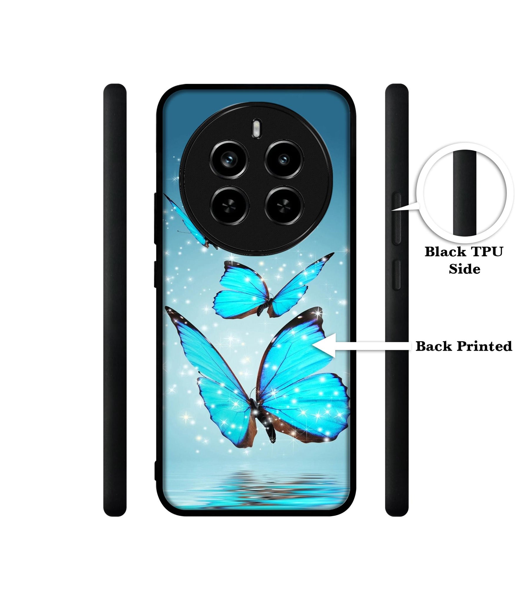 Flying Butterflies Design Designer 2D Printed Back Case Cover for Realme 12 Plus 5G / P1 5G / Narzo 70 5G / 70 Pro 5G