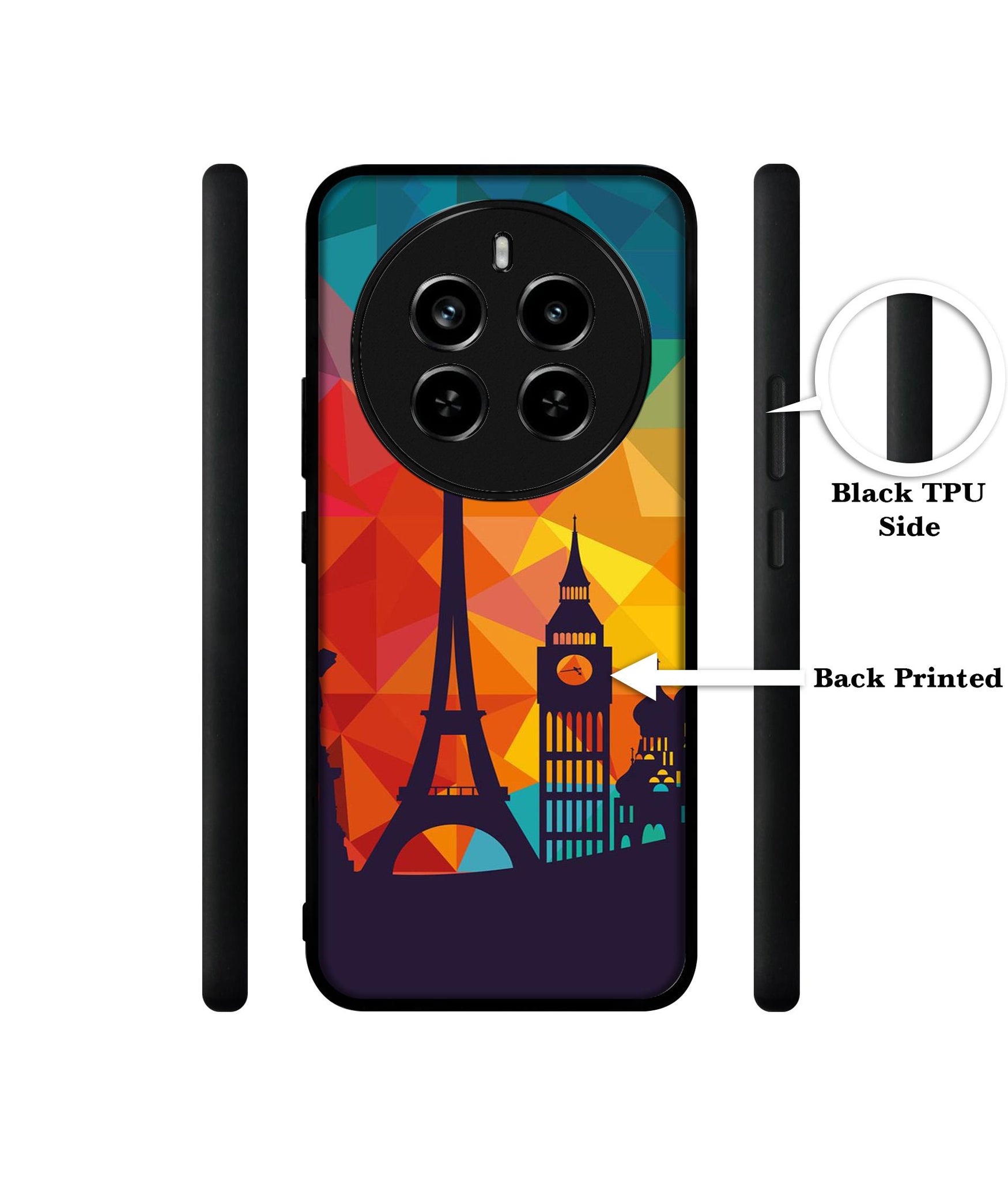 Colored Paris Design Designer 2D Printed Back Case Cover for Realme 12 Plus 5G / P1 5G / Narzo 70 5G / 70 Pro 5G