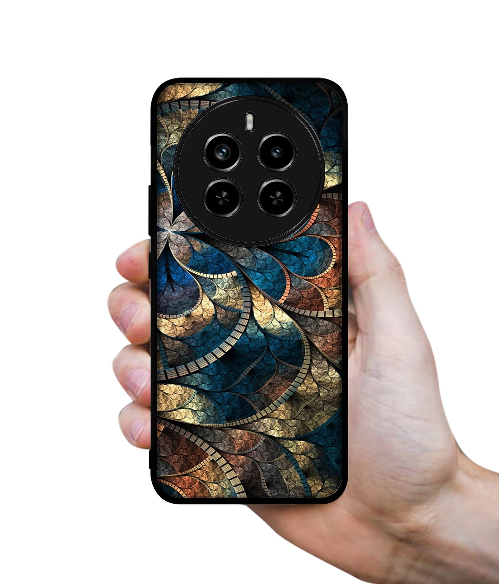 Fractional Pattern Design Designer 2D Printed Back Case Cover for Realme 12 Plus 5G / P1 5G / Narzo 70 5G / 70 Pro 5G