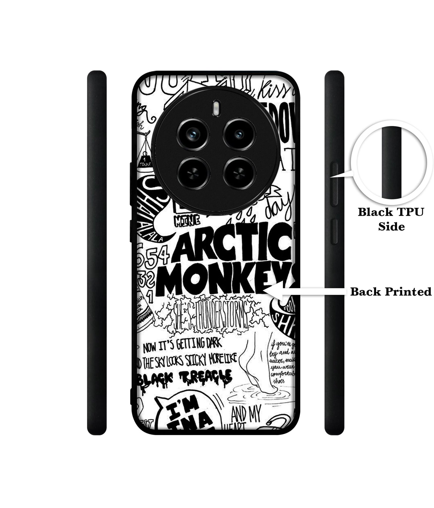 Arctic Monkeys Pattern Design Designer 2D Printed Back Case Cover for Realme 12 Plus 5G / P1 5G / Narzo 70 5G / 70 Pro 5G