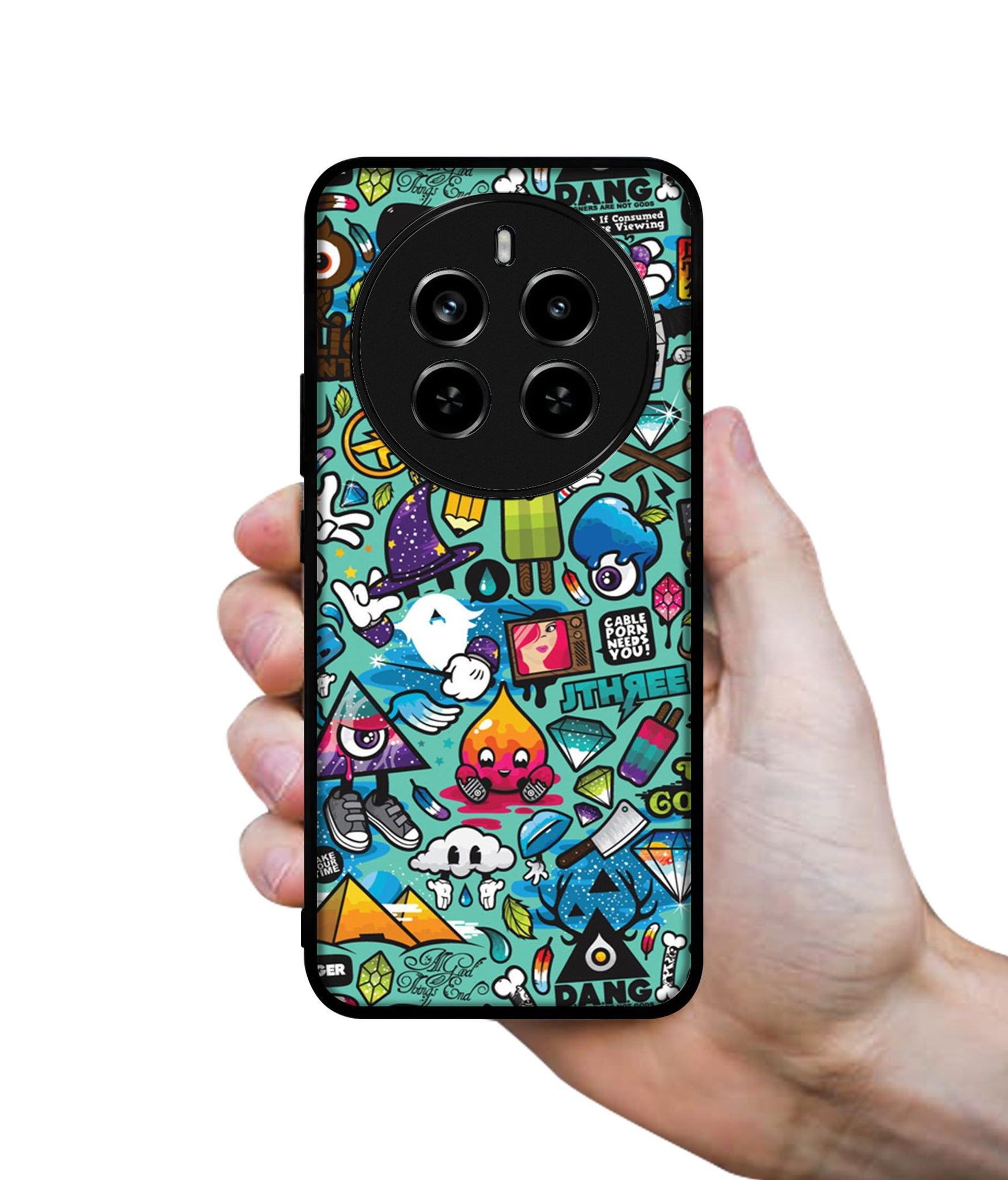 Crazy Design Designer 2D Printed Back Case Cover for Realme 12 Plus 5G / P1 5G / Narzo 70 5G / 70 Pro 5G