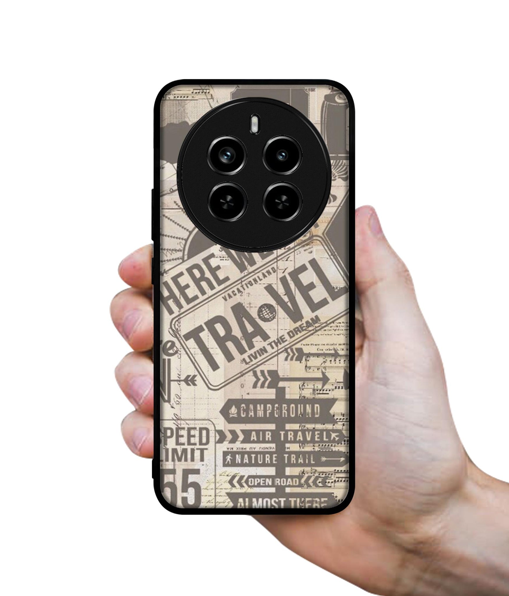 Travel Design Designer 2D Printed Back Case Cover for Realme 12 Plus 5G / P1 5G / Narzo 70 5G / 70 Pro 5G