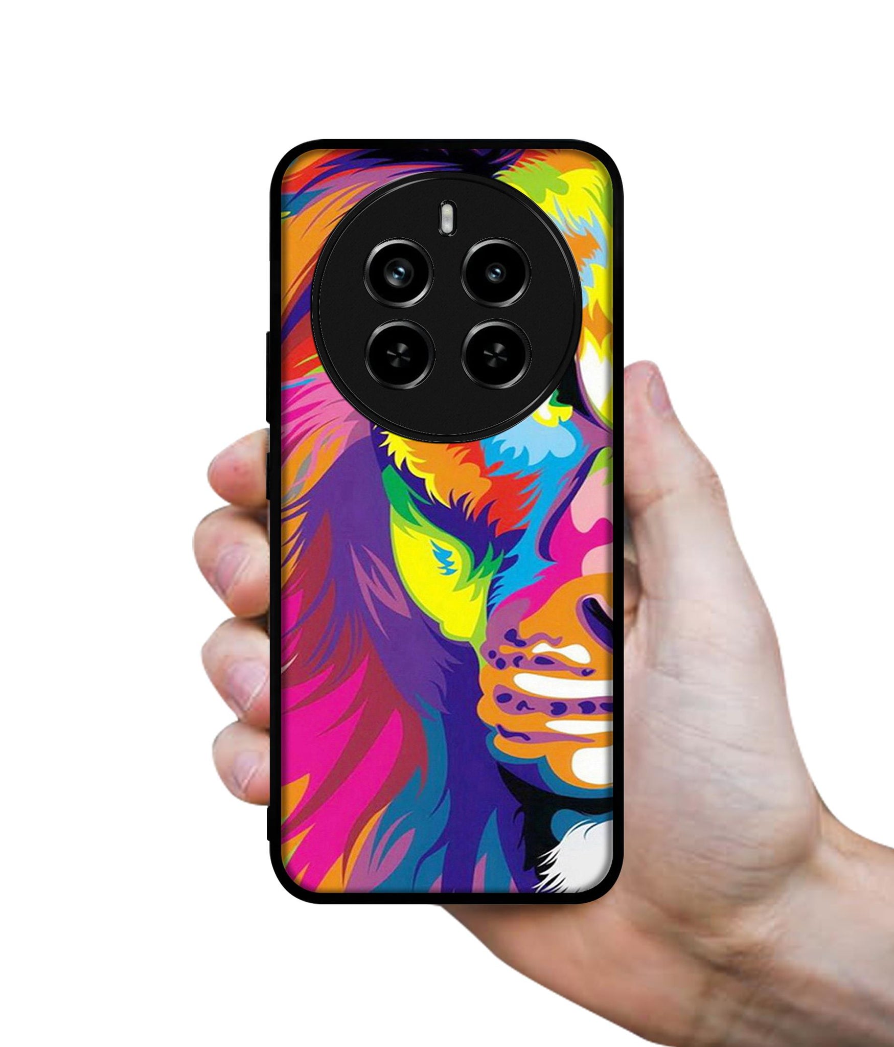 Lion Design Designer 2D Printed Back Case Cover for Realme 12 Plus 5G / P1 5G / Narzo 70 5G / 70 Pro 5G