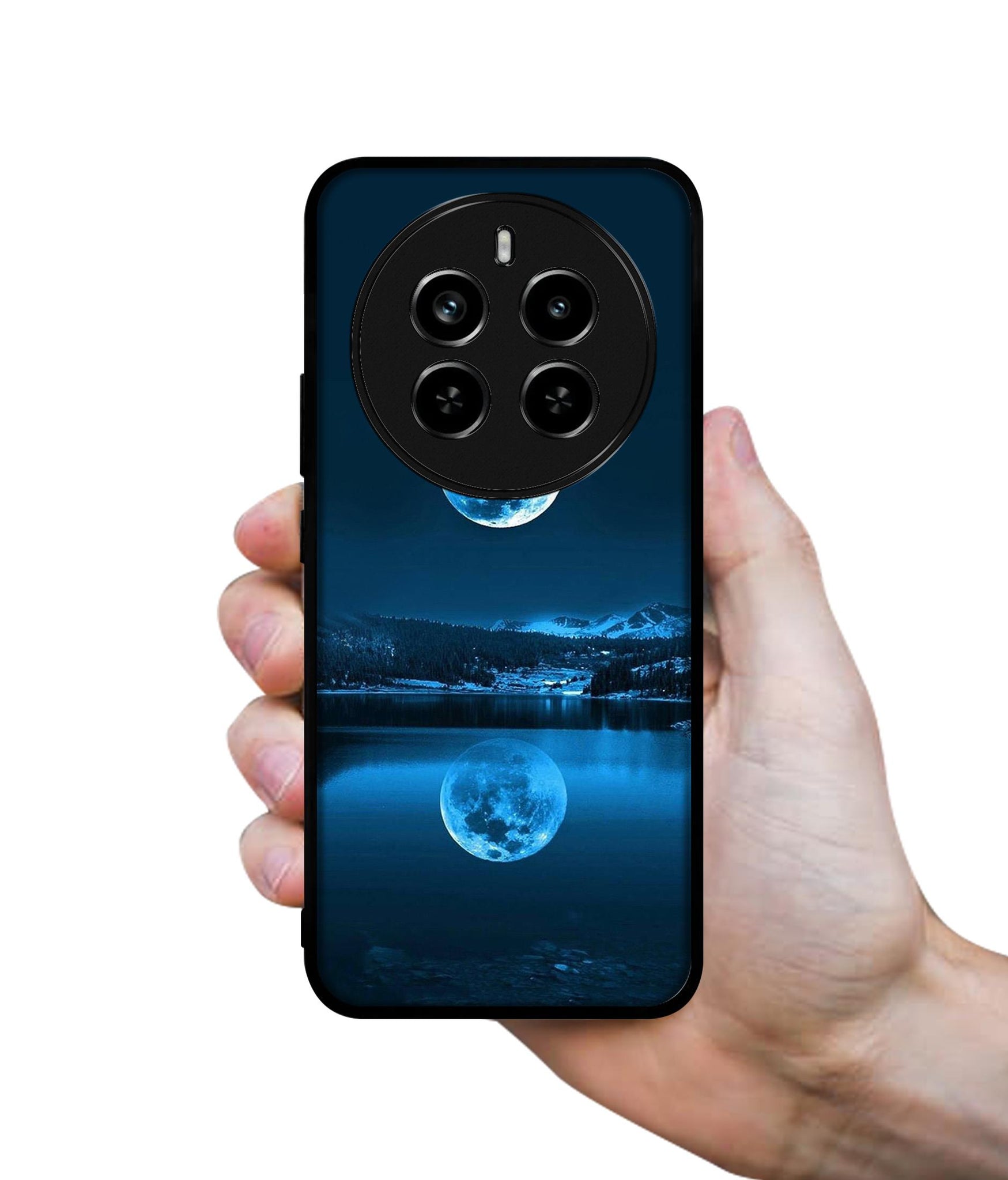 Moon Pattern Print Design Designer 2D Printed Back Case Cover for Realme 12 Plus 5G / P1 5G / Narzo 70 5G / 70 Pro 5G