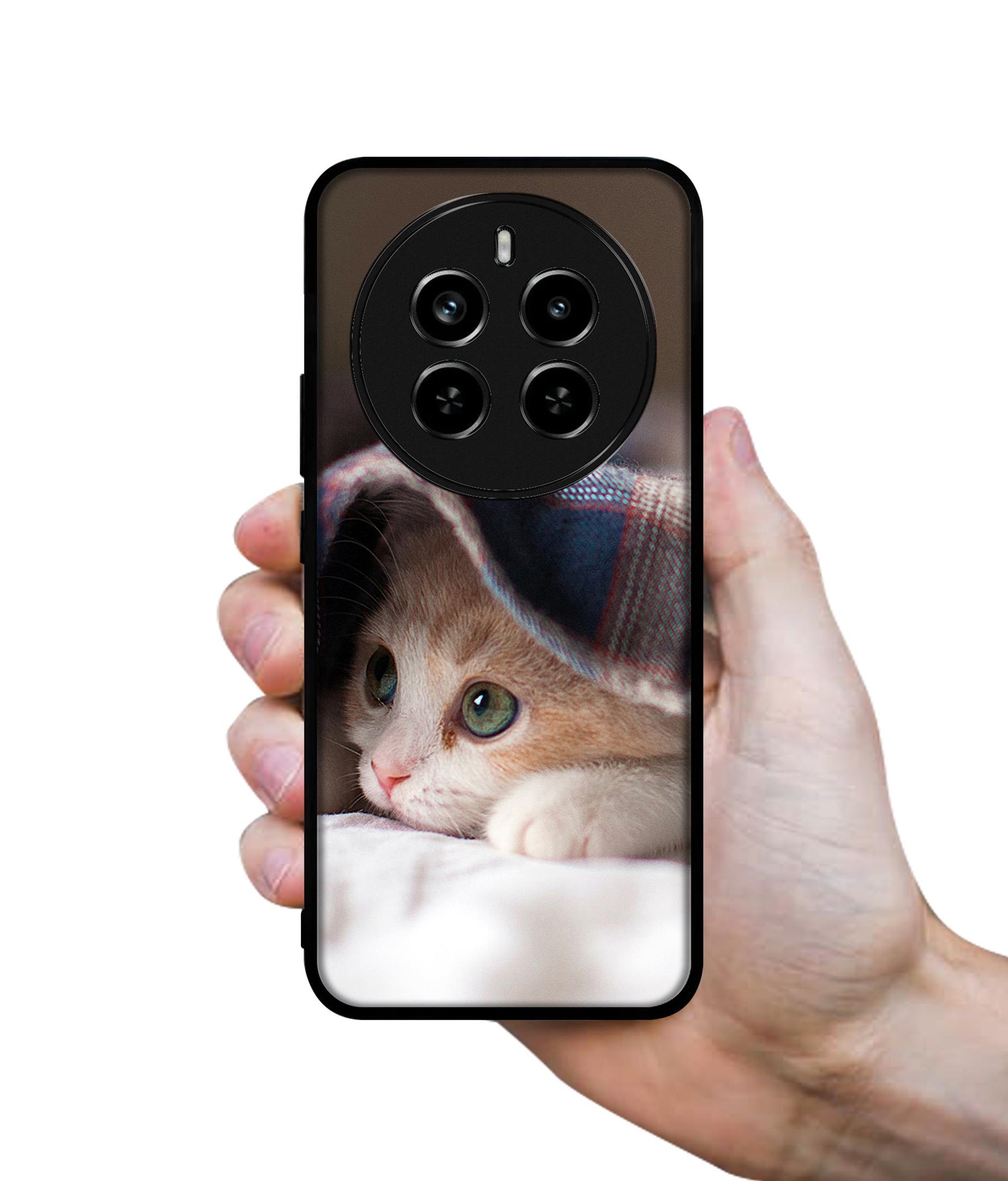 Sleepy Kitten Design Designer 2D Printed Back Case Cover for Realme 12 Plus 5G / P1 5G / Narzo 70 5G / 70 Pro 5G