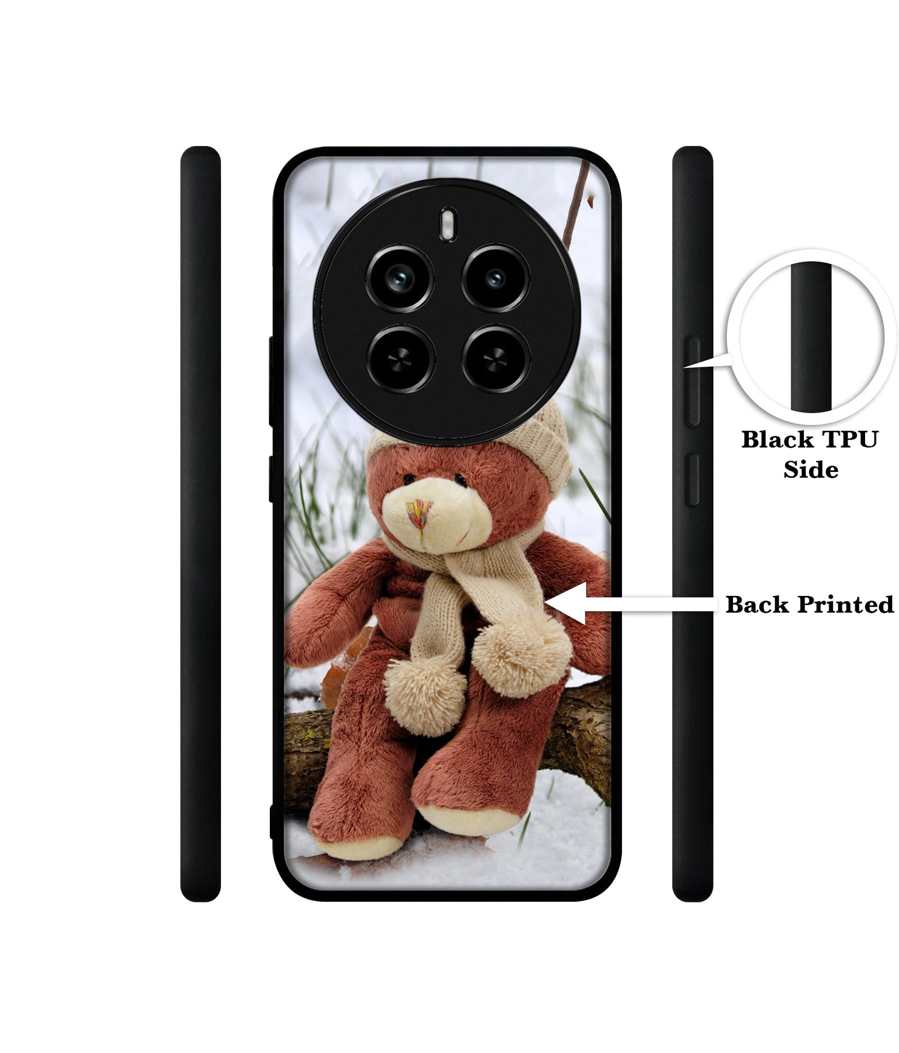 Woolen Bear Design Designer 2D Printed Back Case Cover for Realme 12 Plus 5G / P1 5G / Narzo 70 5G / 70 Pro 5G