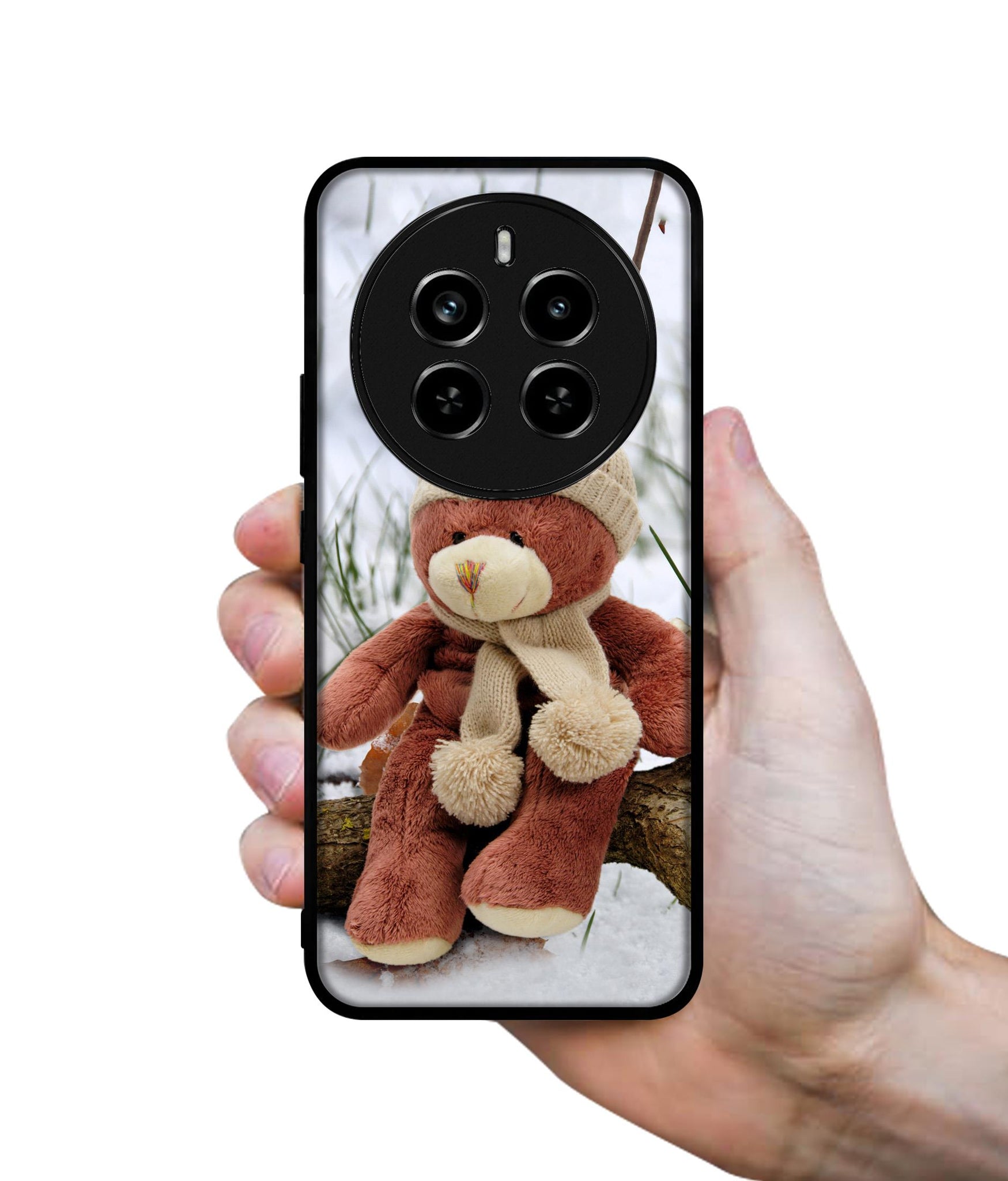 Woolen Bear Design Designer 2D Printed Back Case Cover for Realme 12 Plus 5G / P1 5G / Narzo 70 5G / 70 Pro 5G