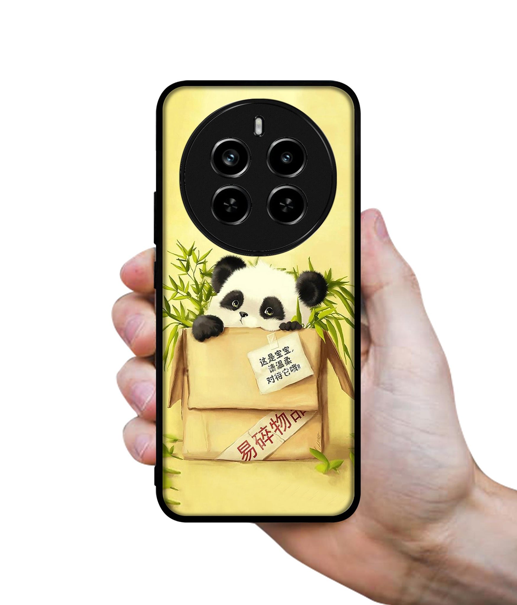 Panda In Box Design Designer 2D Printed Back Case Cover for Realme 12 Plus 5G / P1 5G / Narzo 70 5G / 70 Pro 5G