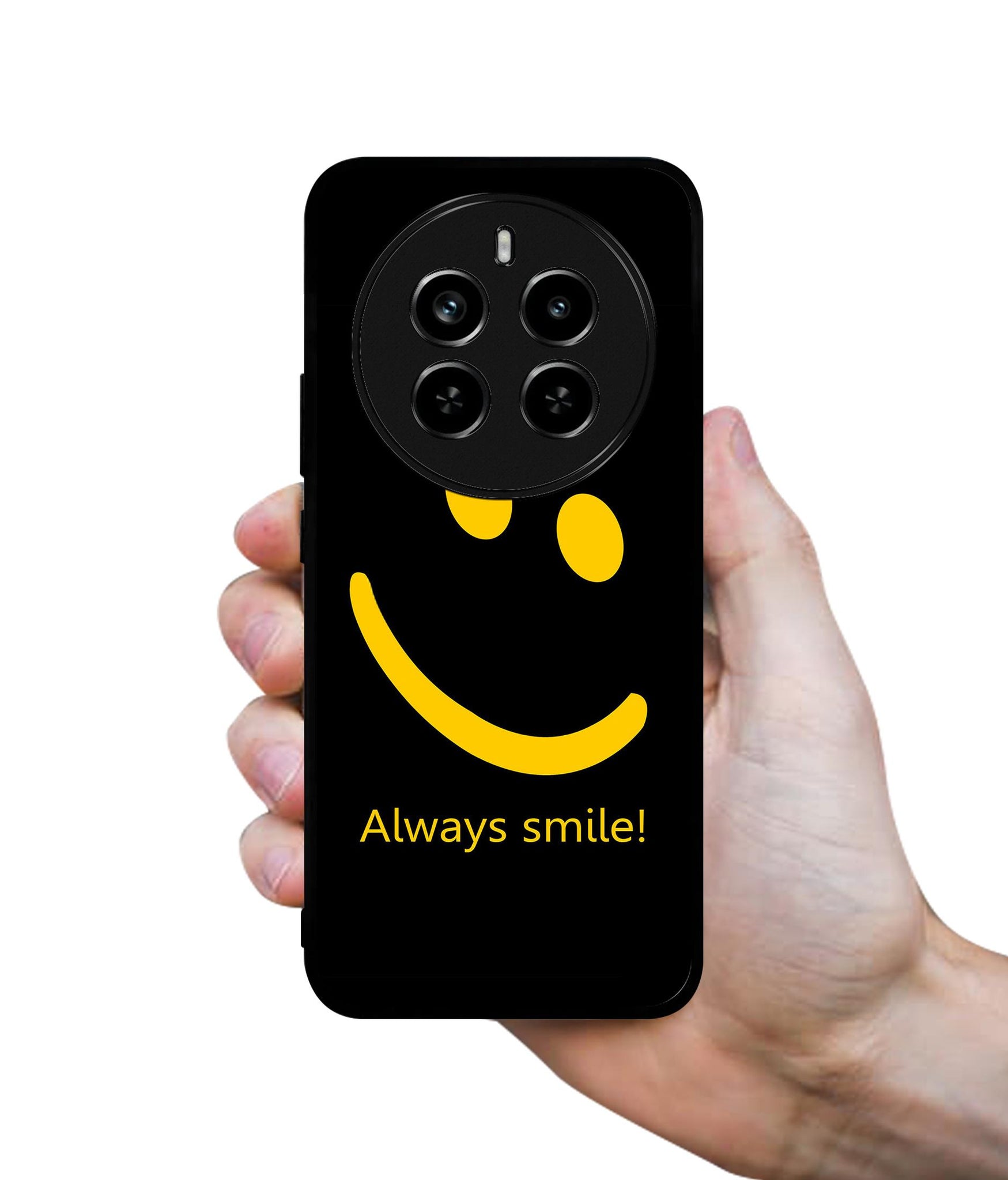 Always Smile Quote Design Designer 2D Printed Back Case Cover for Realme 12 Plus 5G / P1 5G / Narzo 70 5G / 70 Pro 5G