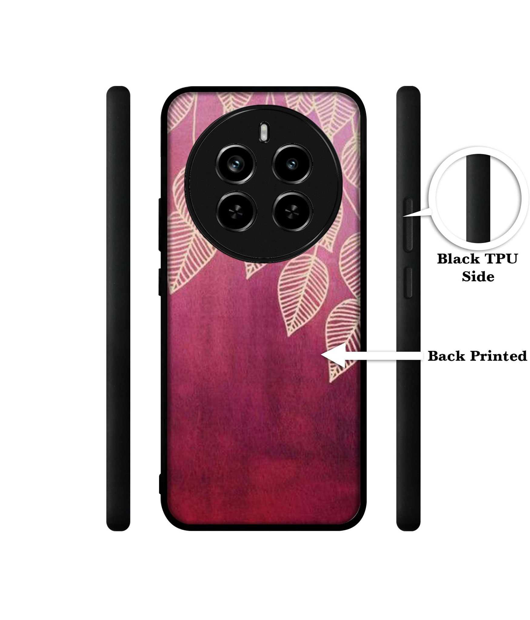 Leaf Pattern Design Designer 2D Printed Back Case Cover for Realme 12 Plus 5G / P1 5G / Narzo 70 5G / 70 Pro 5G