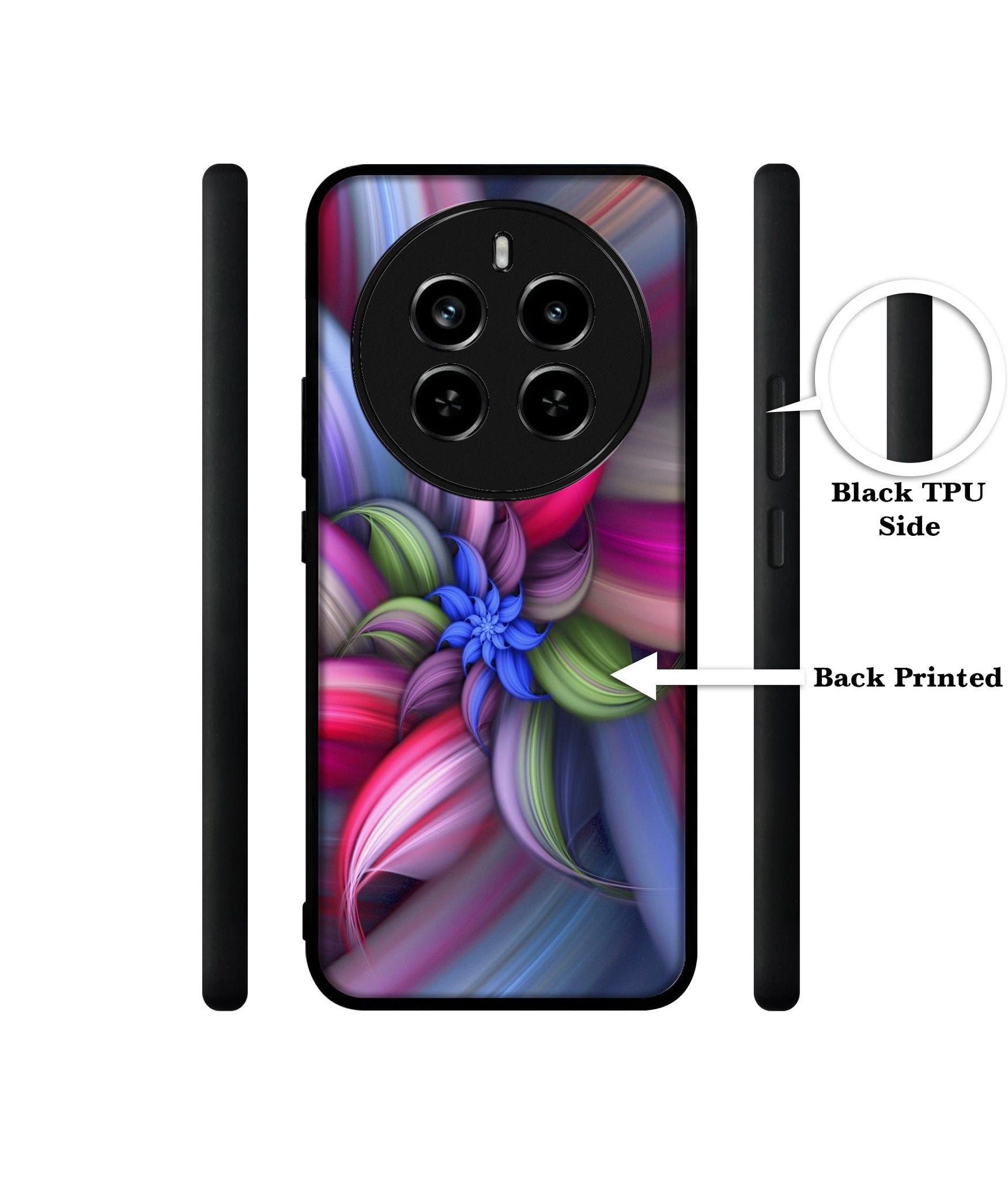 Colorful Flower Design Designer 2D Printed Back Case Cover for Realme 12 Plus 5G / P1 5G / Narzo 70 5G / 70 Pro 5G