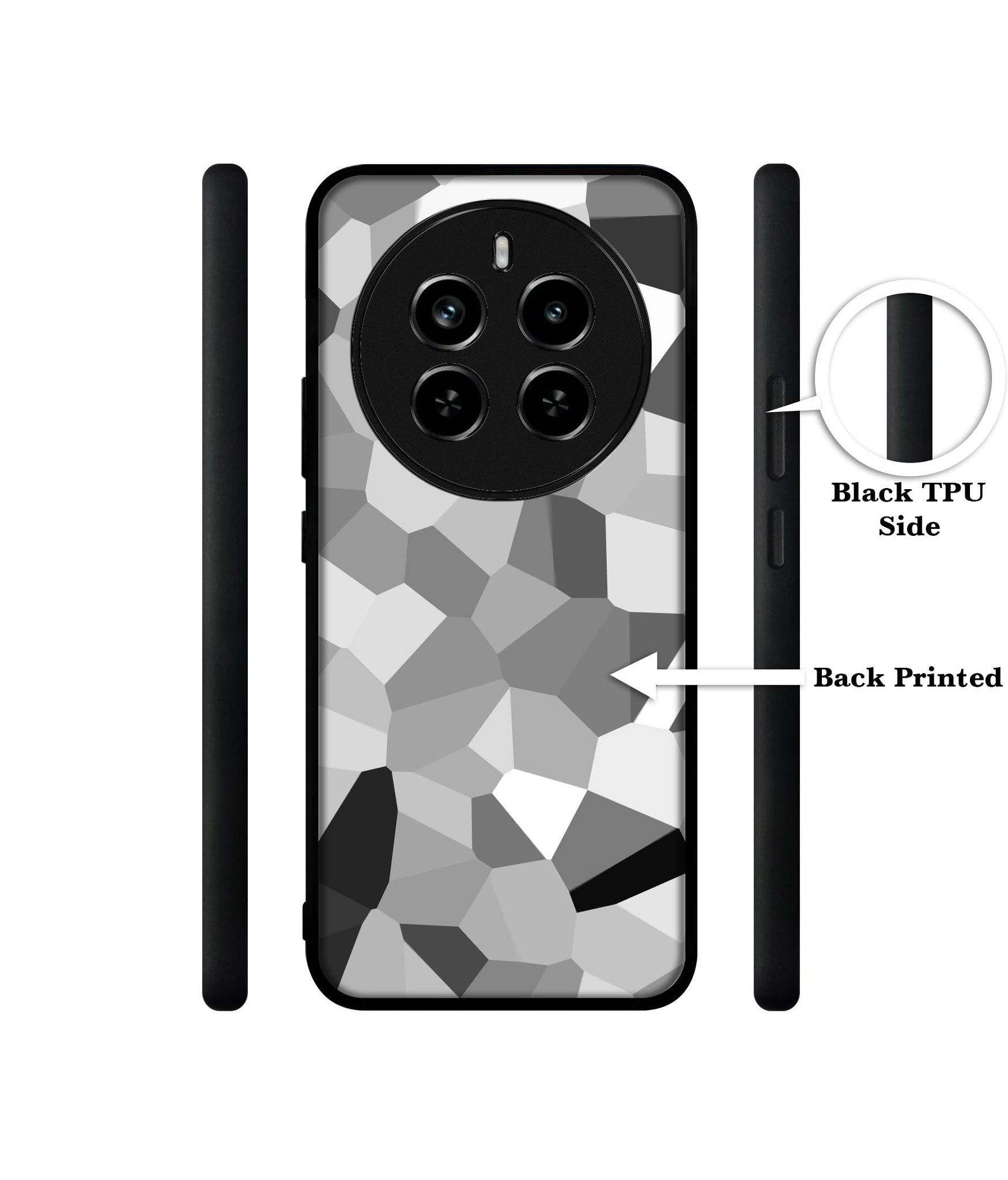 Black & White Mathematical Shape Design Designer 2D Printed Back Case Cover for Realme 12 Plus 5G / P1 5G / Narzo 70 5G / 70 Pro 5G