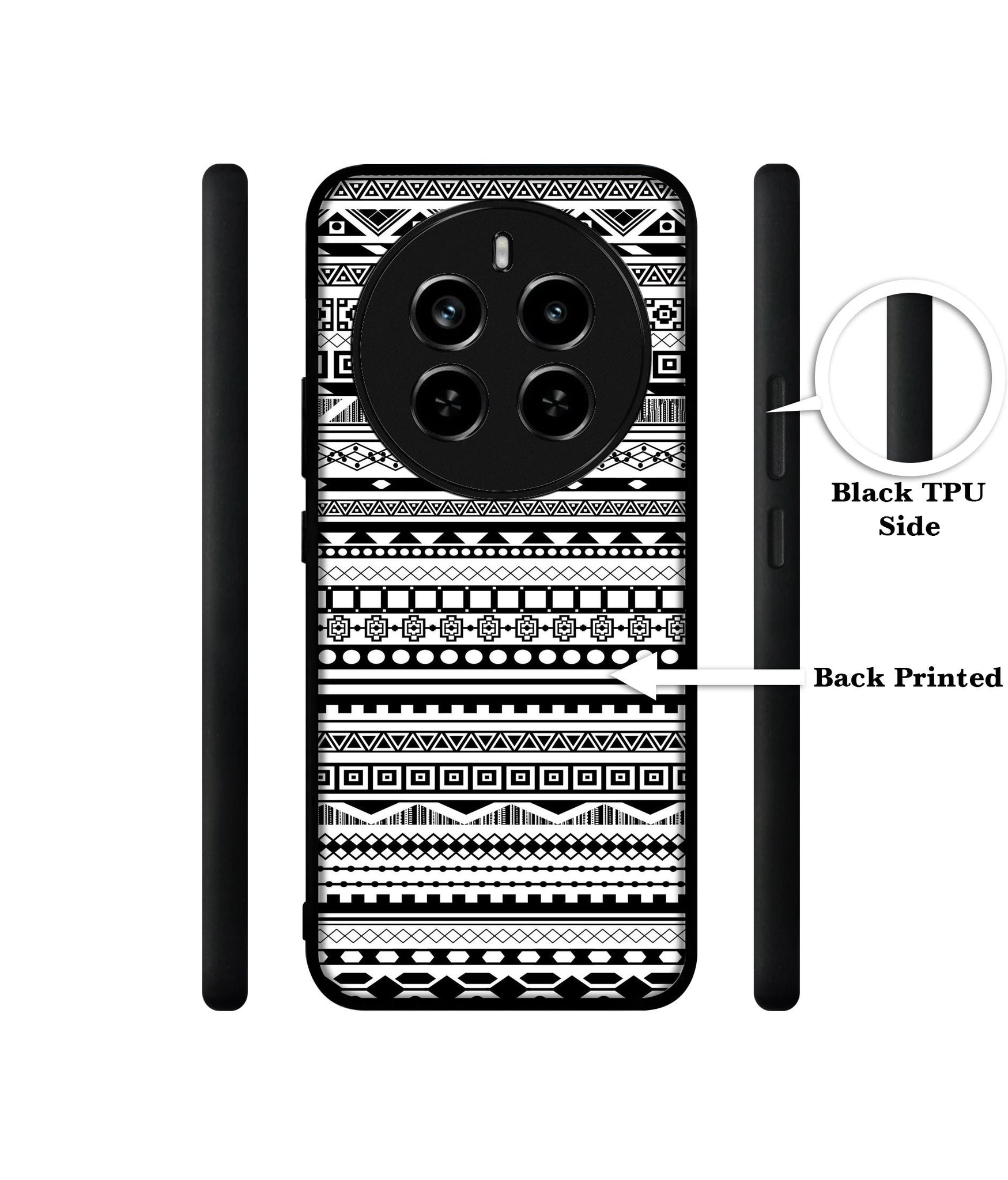 Black & White Patterns Design Designer 2D Printed Back Case Cover for Realme 12 Plus 5G / P1 5G / Narzo 70 5G / 70 Pro 5G