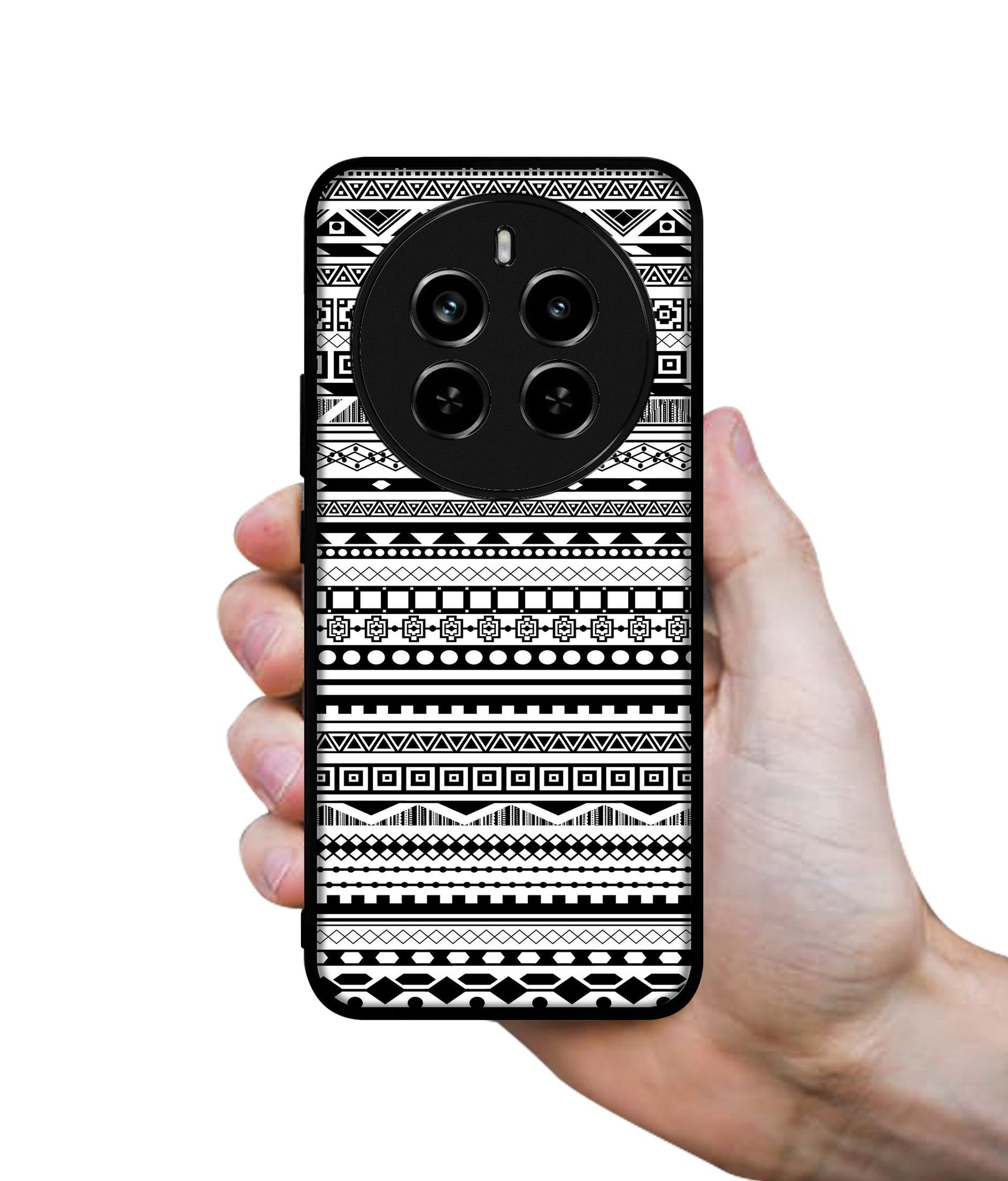 Black & White Patterns Design Designer 2D Printed Back Case Cover for Realme 12 Plus 5G / P1 5G / Narzo 70 5G / 70 Pro 5G