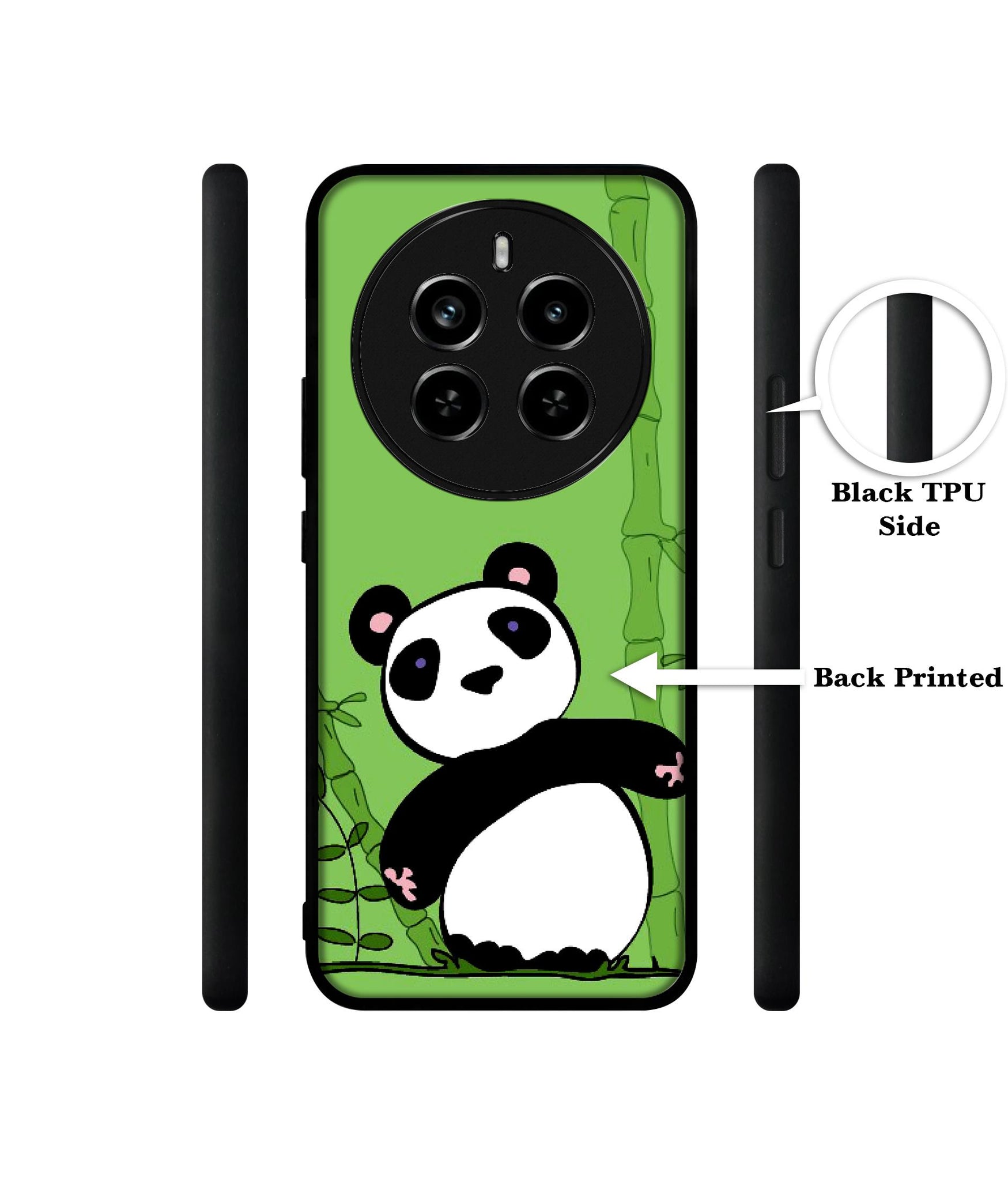 Panda with Bamboo Design Designer 2D Printed Back Case Cover for Realme 12 Plus 5G / P1 5G / Narzo 70 5G / 70 Pro 5G