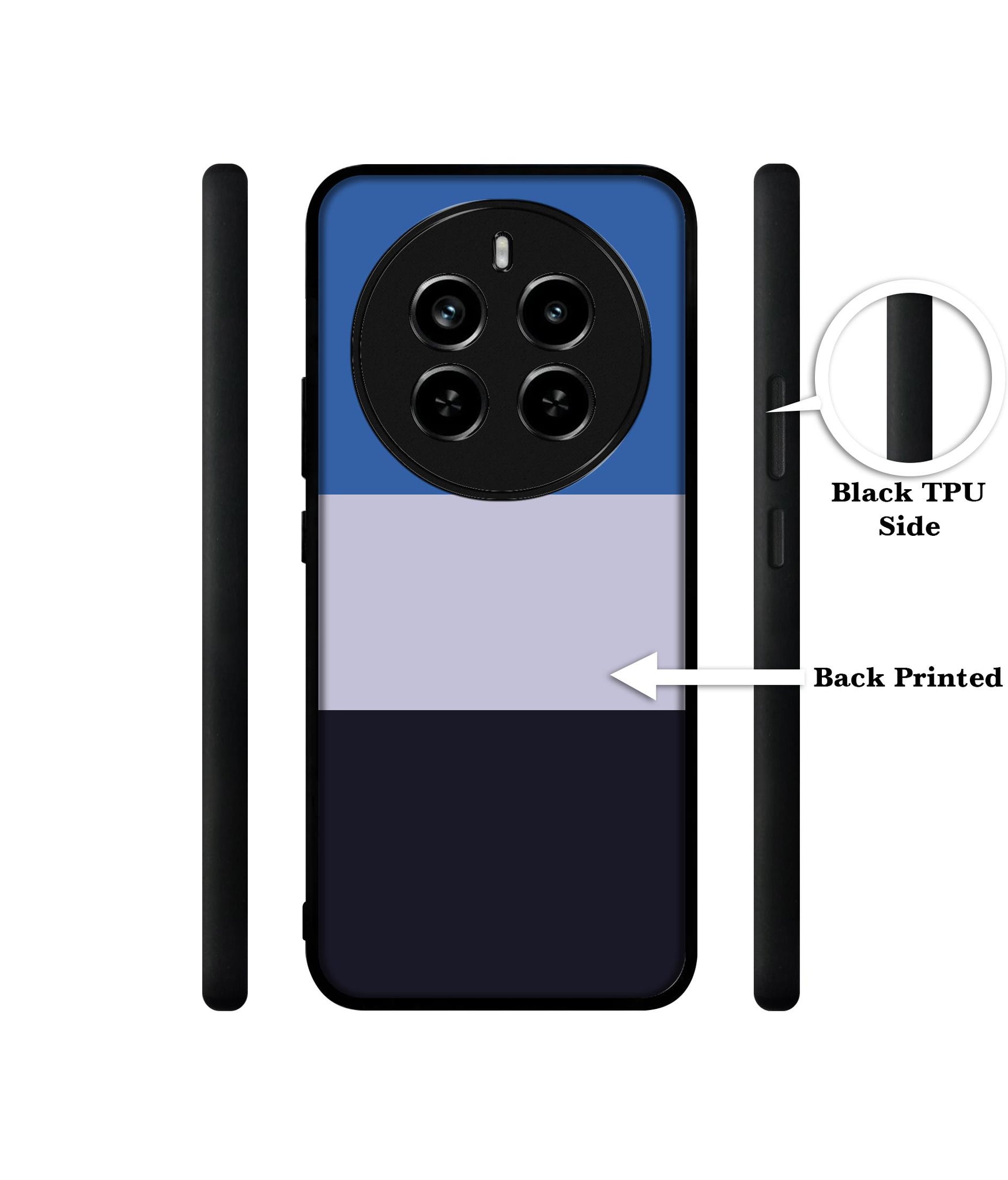 Three Color Stripes Design Designer 2D Printed Back Case Cover for Realme 12 Plus 5G / P1 5G / Narzo 70 5G / 70 Pro 5G