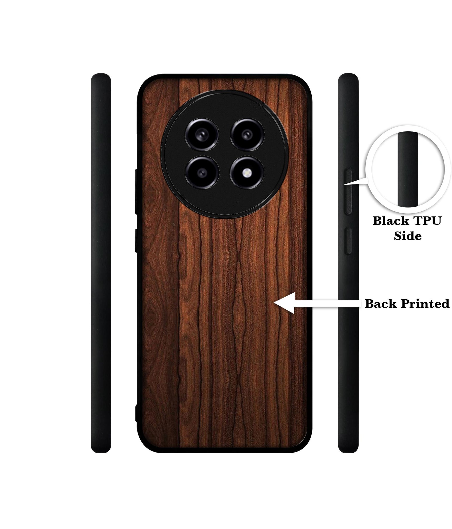 Brown Wooden Texture Design Designer 2D Printed Back Case Cover for Realme 13 Pro 5G / 13 Pro Plus 5G