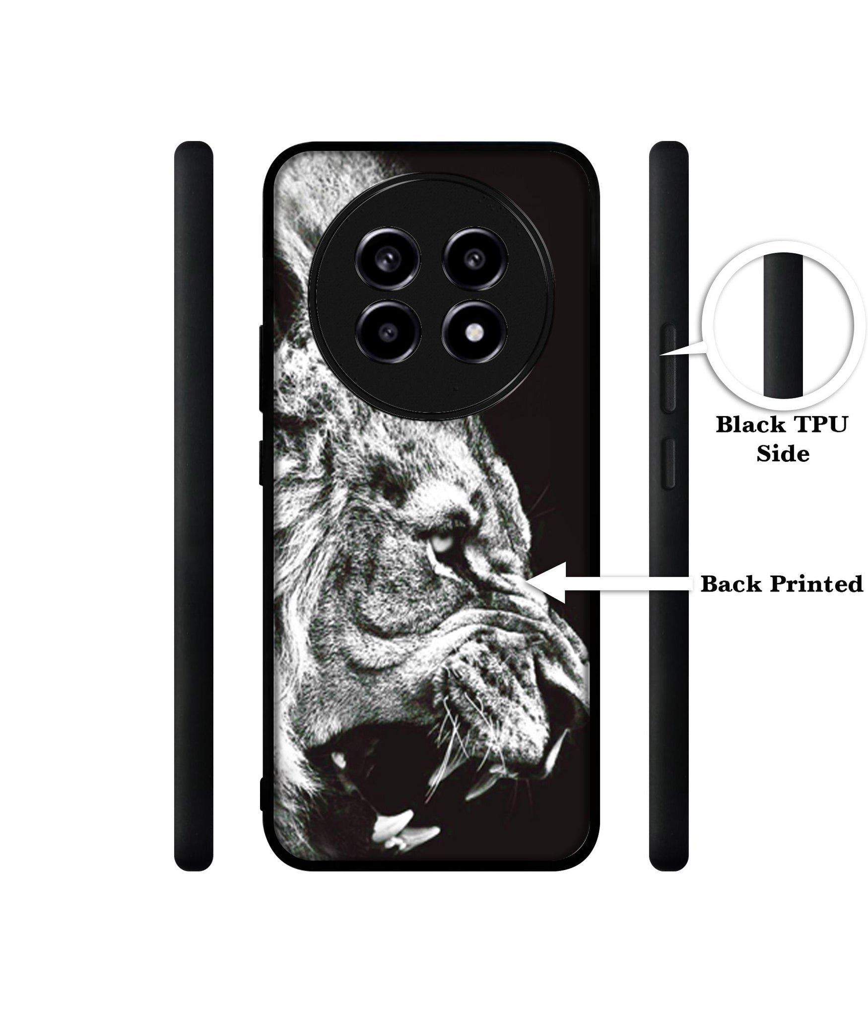 Angry Lion Design Designer 2D Printed Back Case Cover for Realme 13 Pro 5G / 13 Pro Plus 5G