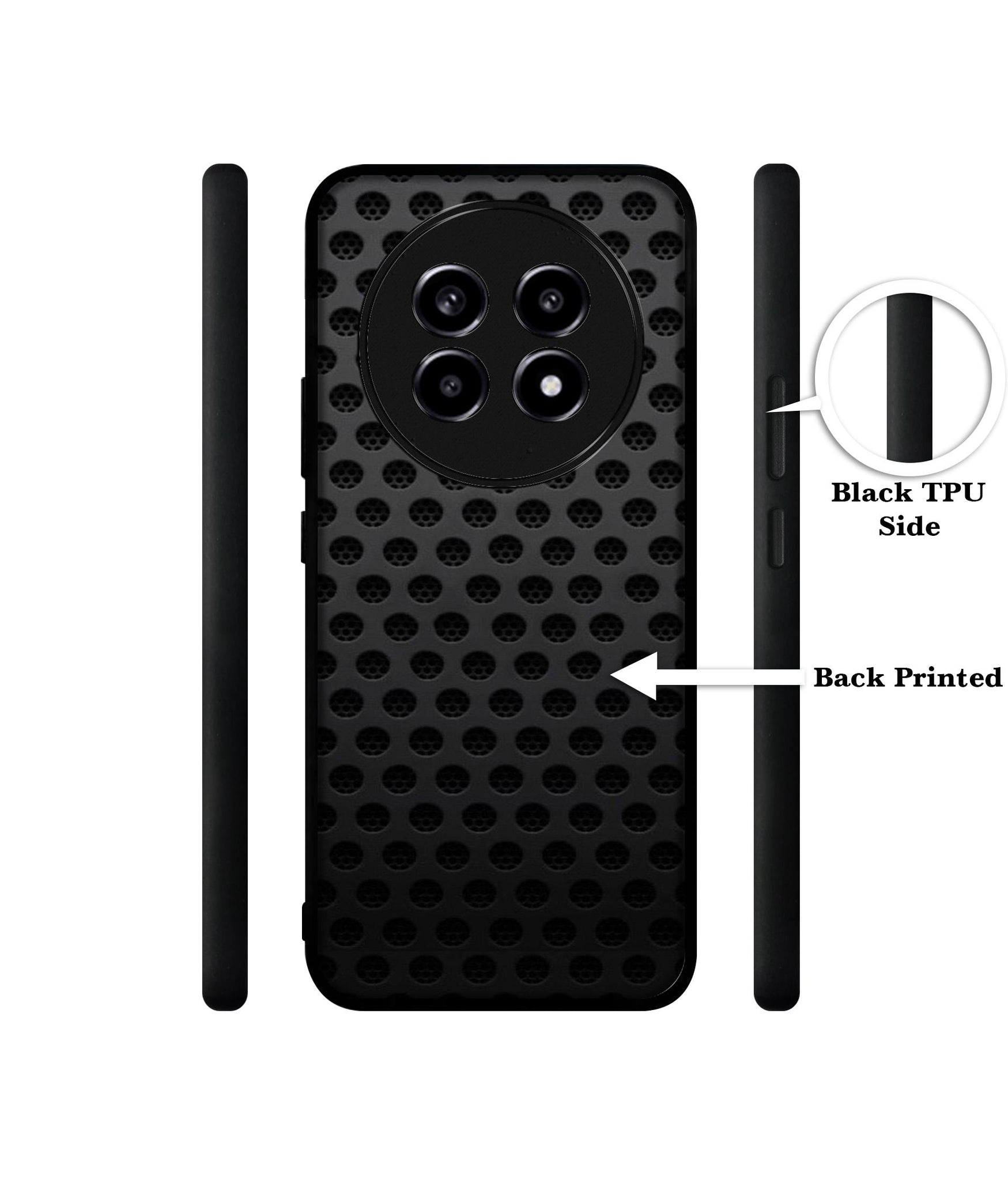 Black Circle Design Designer 2D Printed Back Case Cover for Realme 13 Pro 5G / 13 Pro Plus 5G