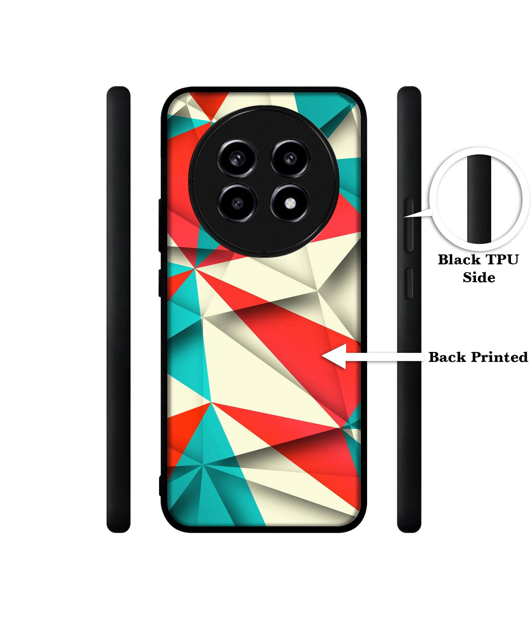 Red Blue White Pattern Design Designer 2D Printed Back Case Cover for Realme 13 Pro 5G / 13 Pro Plus 5G