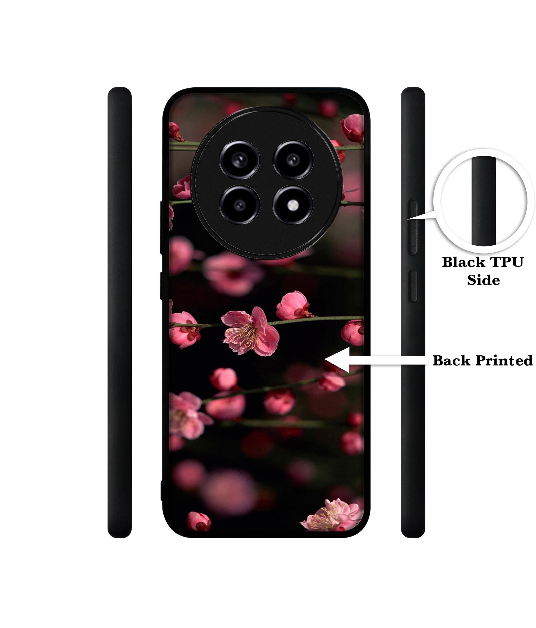 Pink Flowers Design Designer 2D Printed Back Case Cover for Realme 13 Pro 5G / 13 Pro Plus 5G