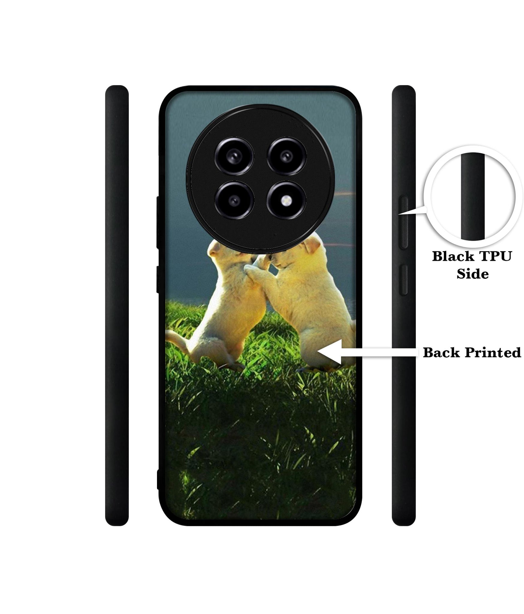 Puppy Couple Sunset Design Designer 2D Printed Back Case Cover for Realme 13 Pro 5G / 13 Pro Plus 5G