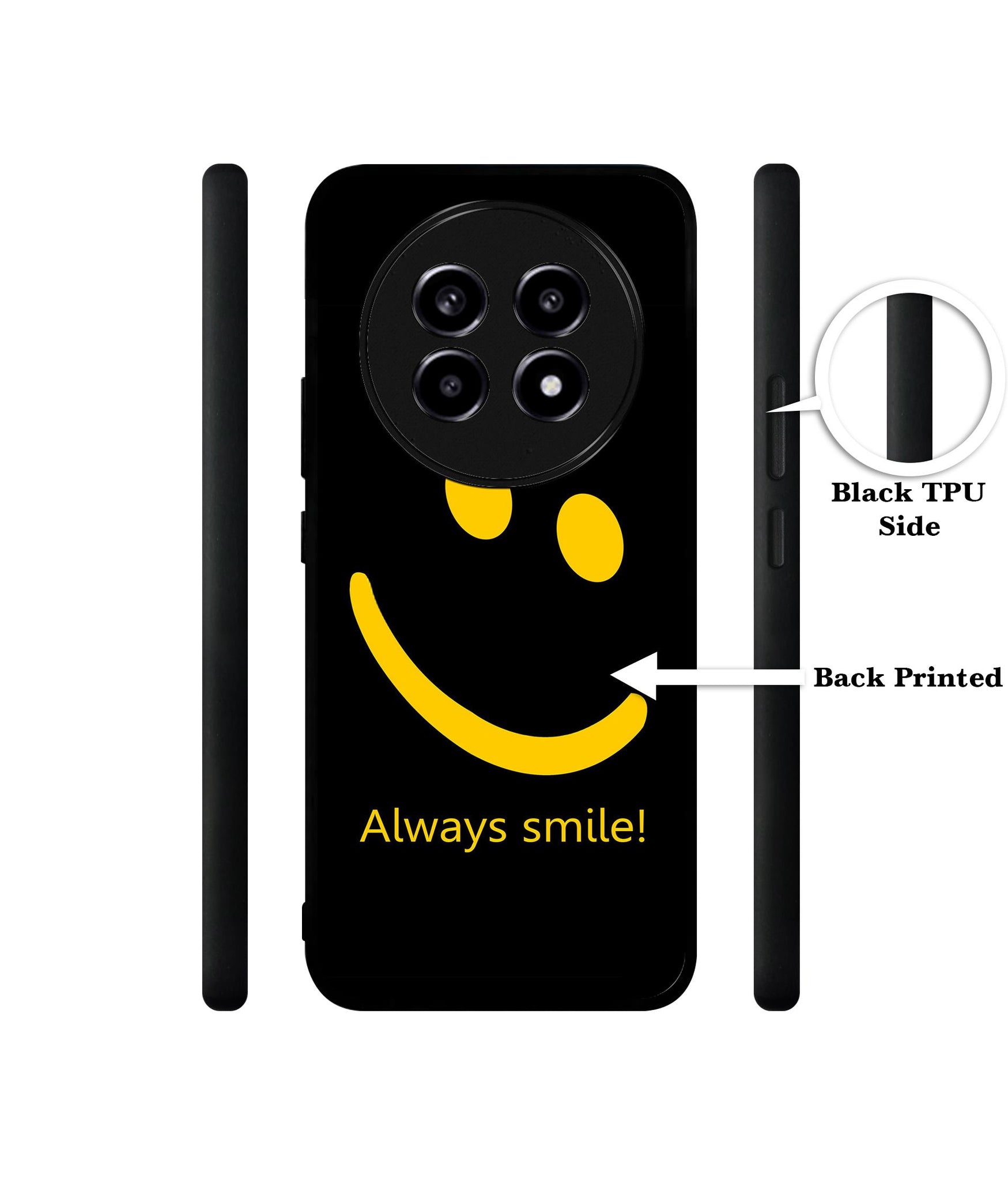 Always Smile Quote Design Designer 2D Printed Back Case Cover for Realme 13 Pro 5G / 13 Pro Plus 5G