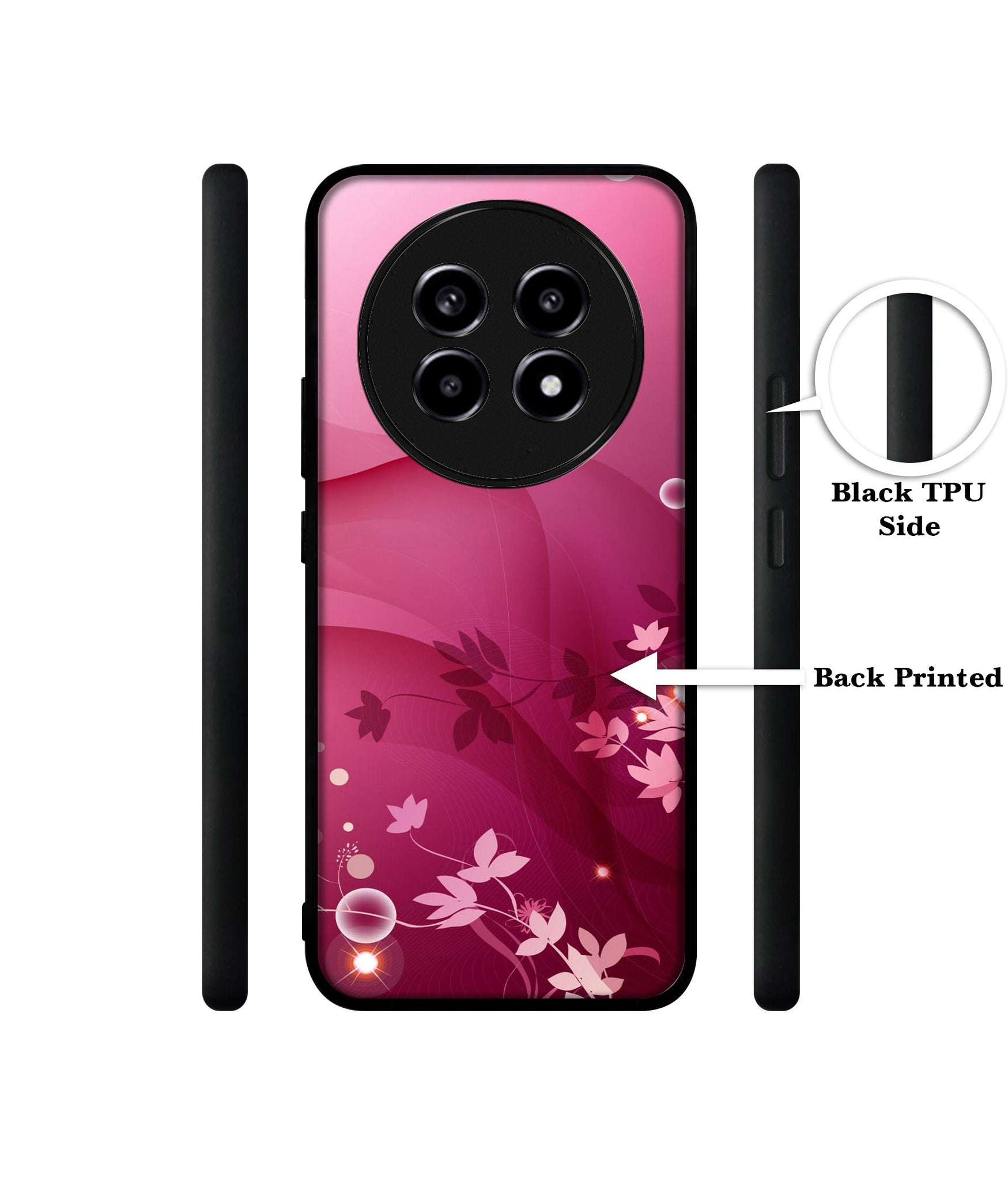 Pink Abstract Design Designer 2D Printed Back Case Cover for Realme 13 Pro 5G / 13 Pro Plus 5G