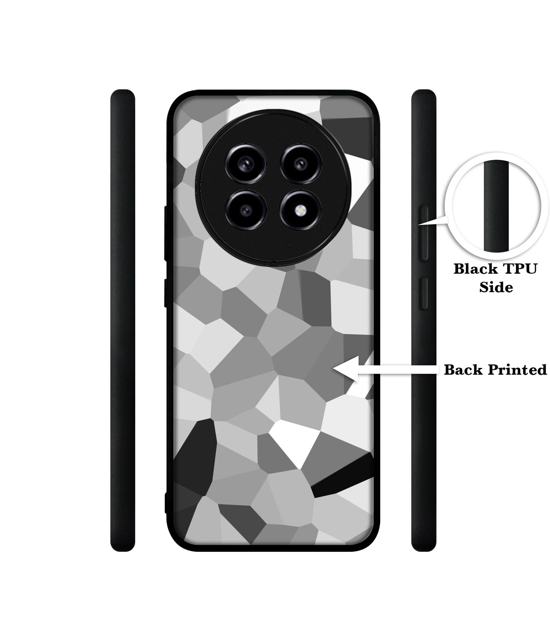 Black & White Mathematical Shape Design Designer 2D Printed Back Case Cover for Realme 13 Pro 5G / 13 Pro Plus 5G