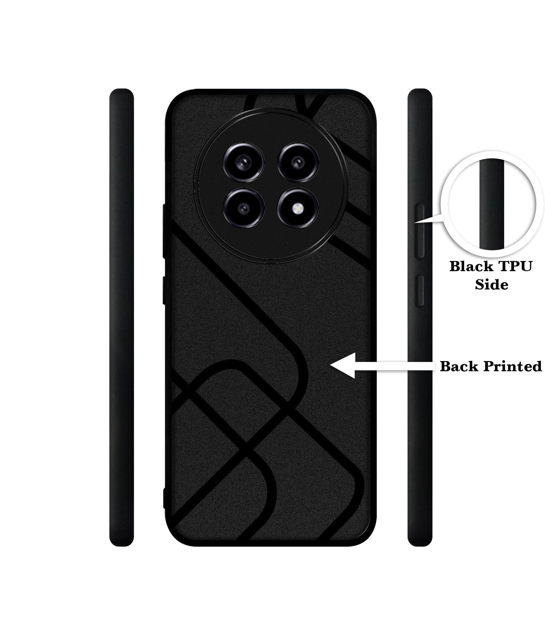 Zig-Zag Black Line Design Designer 2D Printed Back Case Cover for Realme 13 Pro 5G / 13 Pro Plus 5G