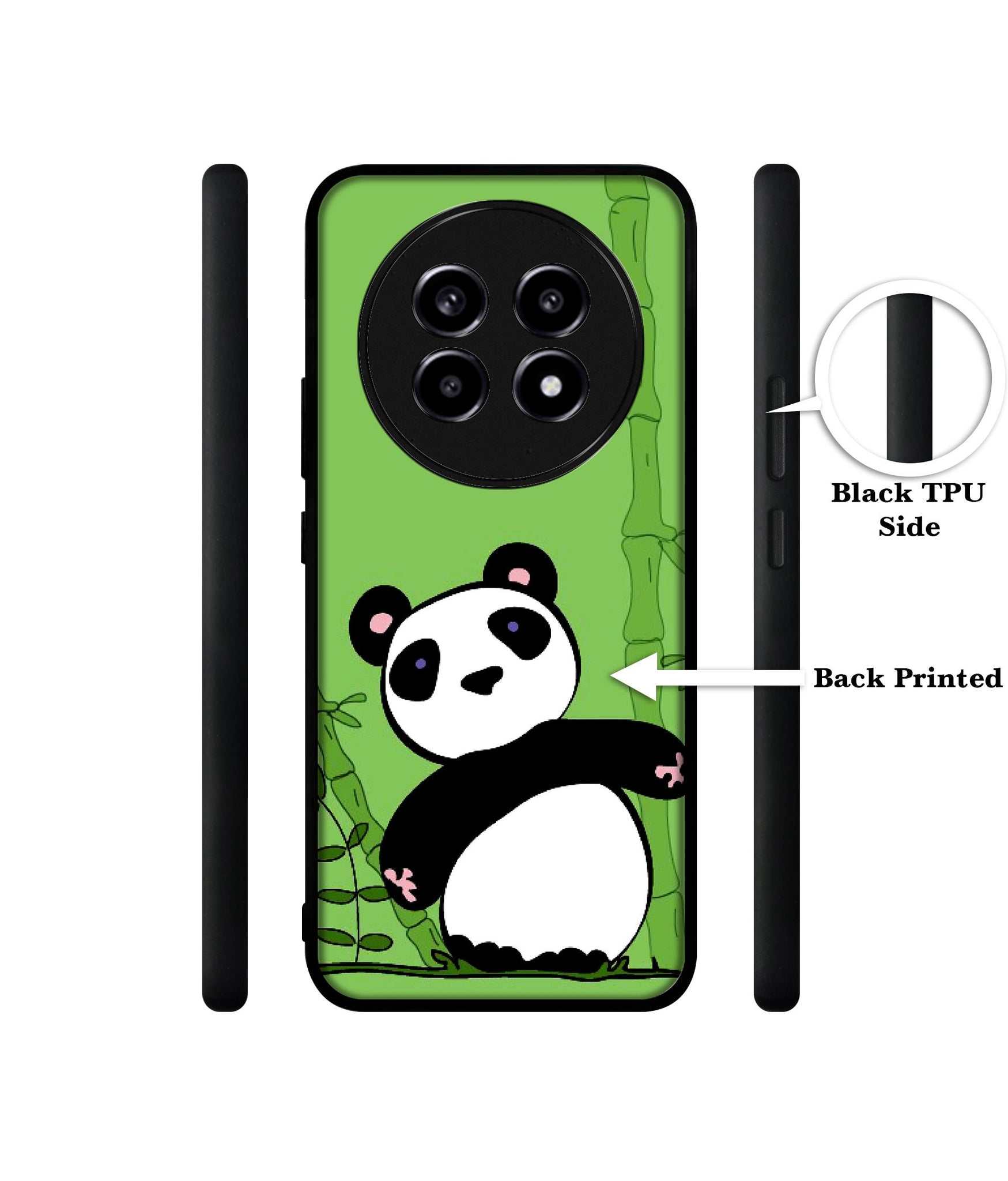 Panda with Bamboo Design Designer 2D Printed Back Case Cover for Realme 13 Pro 5G / 13 Pro Plus 5G
