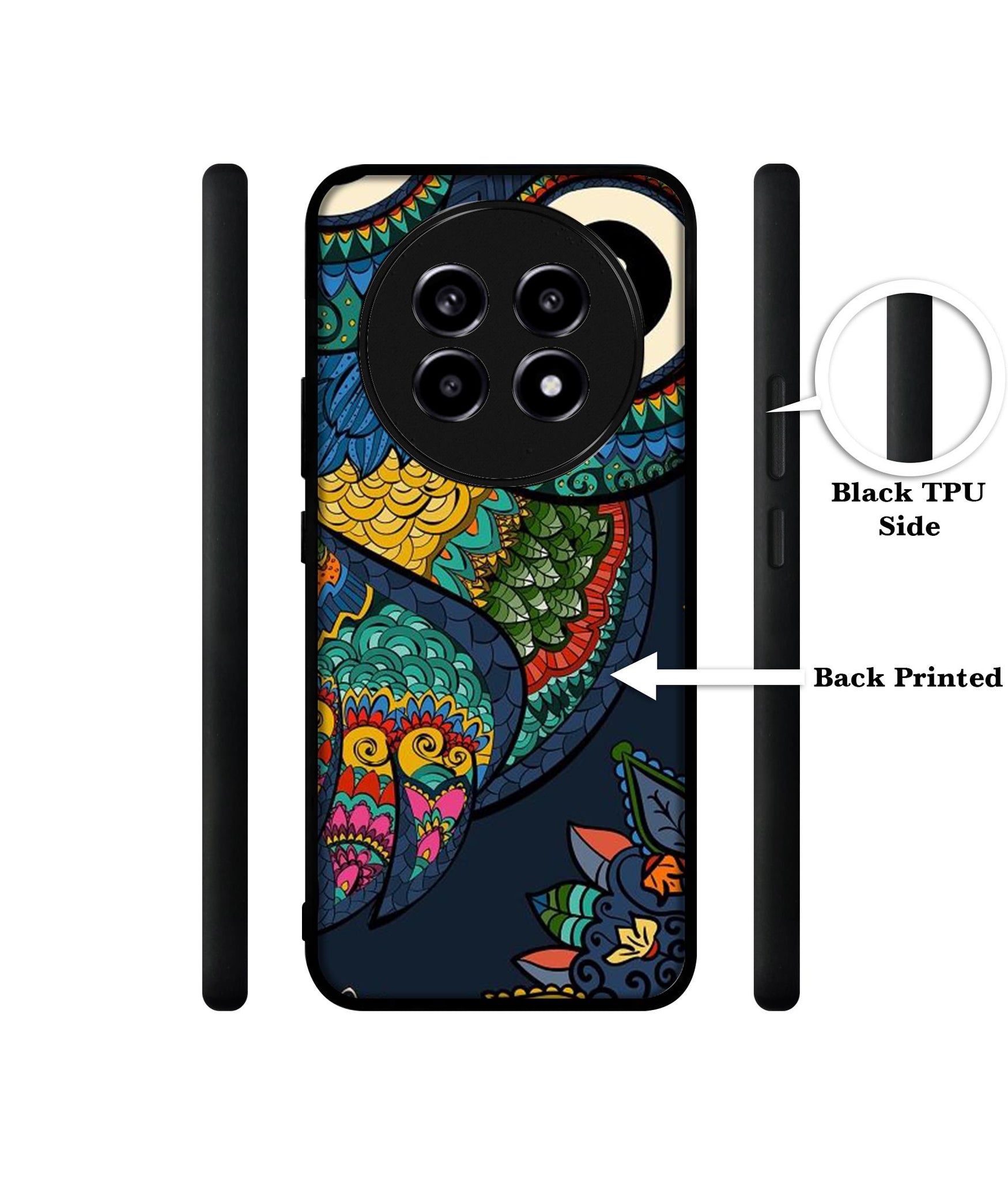 Owl Illustration Design Designer 2D Printed Back Case Cover for Realme 13 Pro 5G / 13 Pro Plus 5G