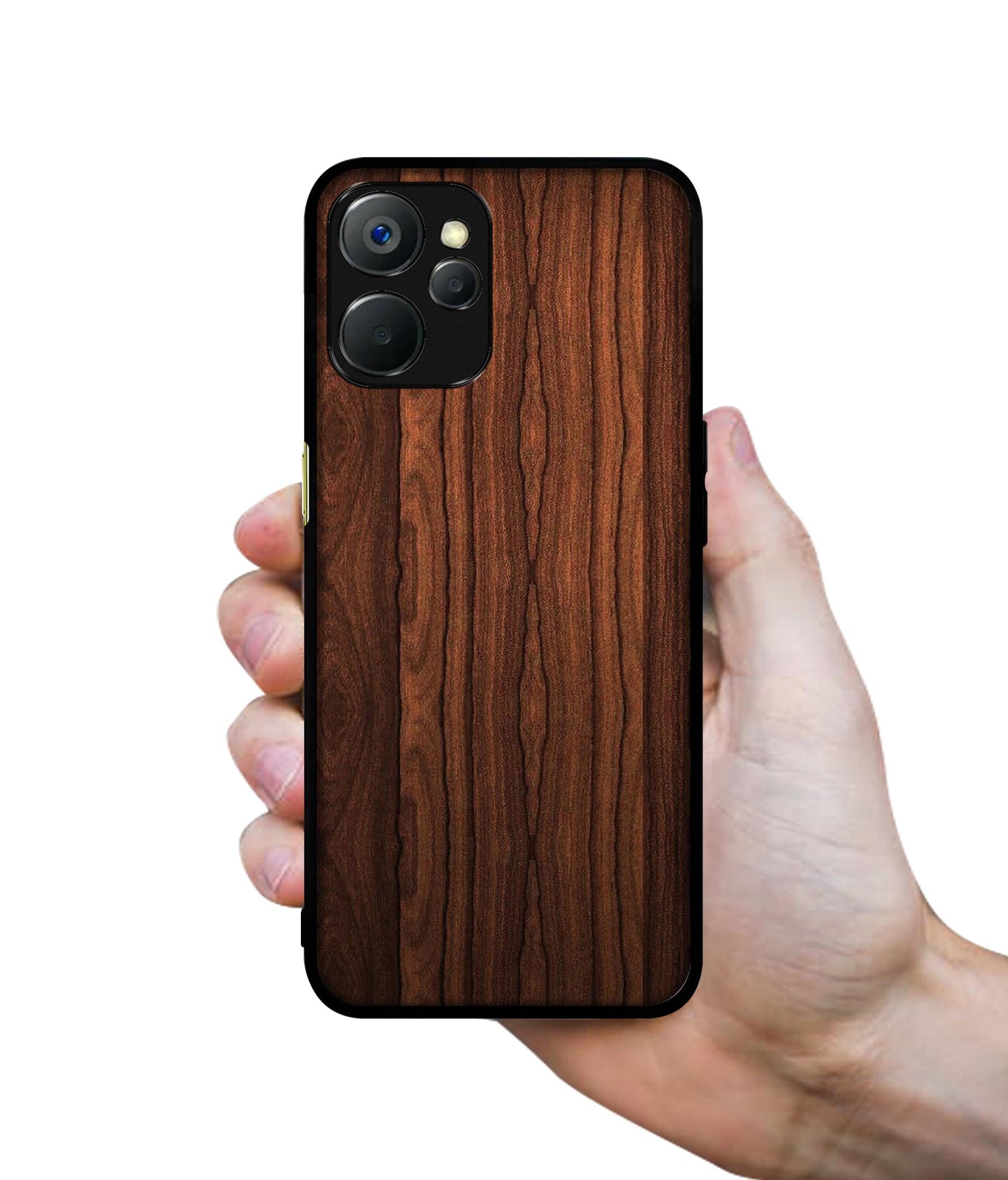 Brown Wooden Texture Design Designer 2D Printed Back Case Cover for Realme 9i 5G