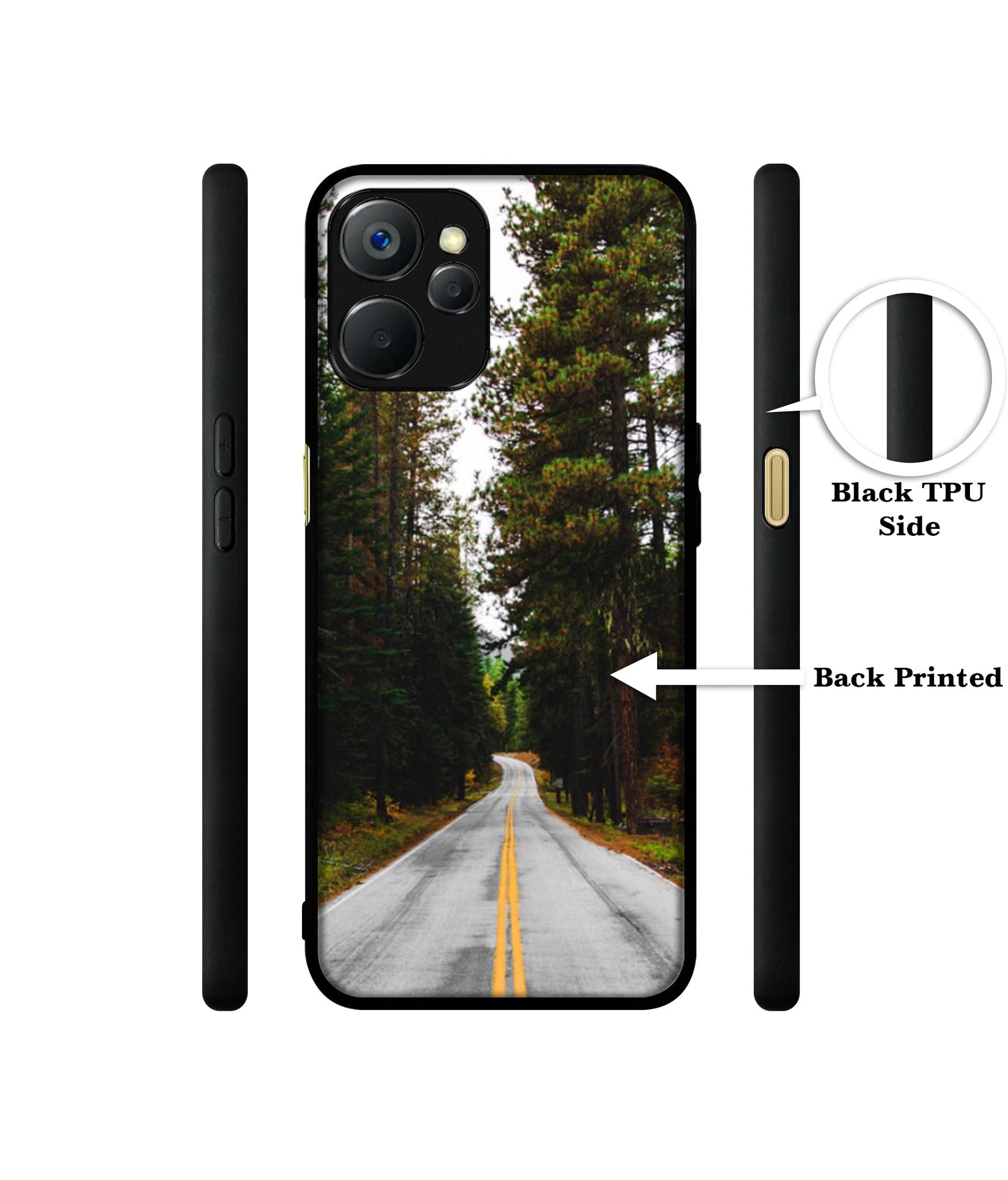 Road Photo Design Designer 2D Printed Back Case Cover for Realme 9i 5G