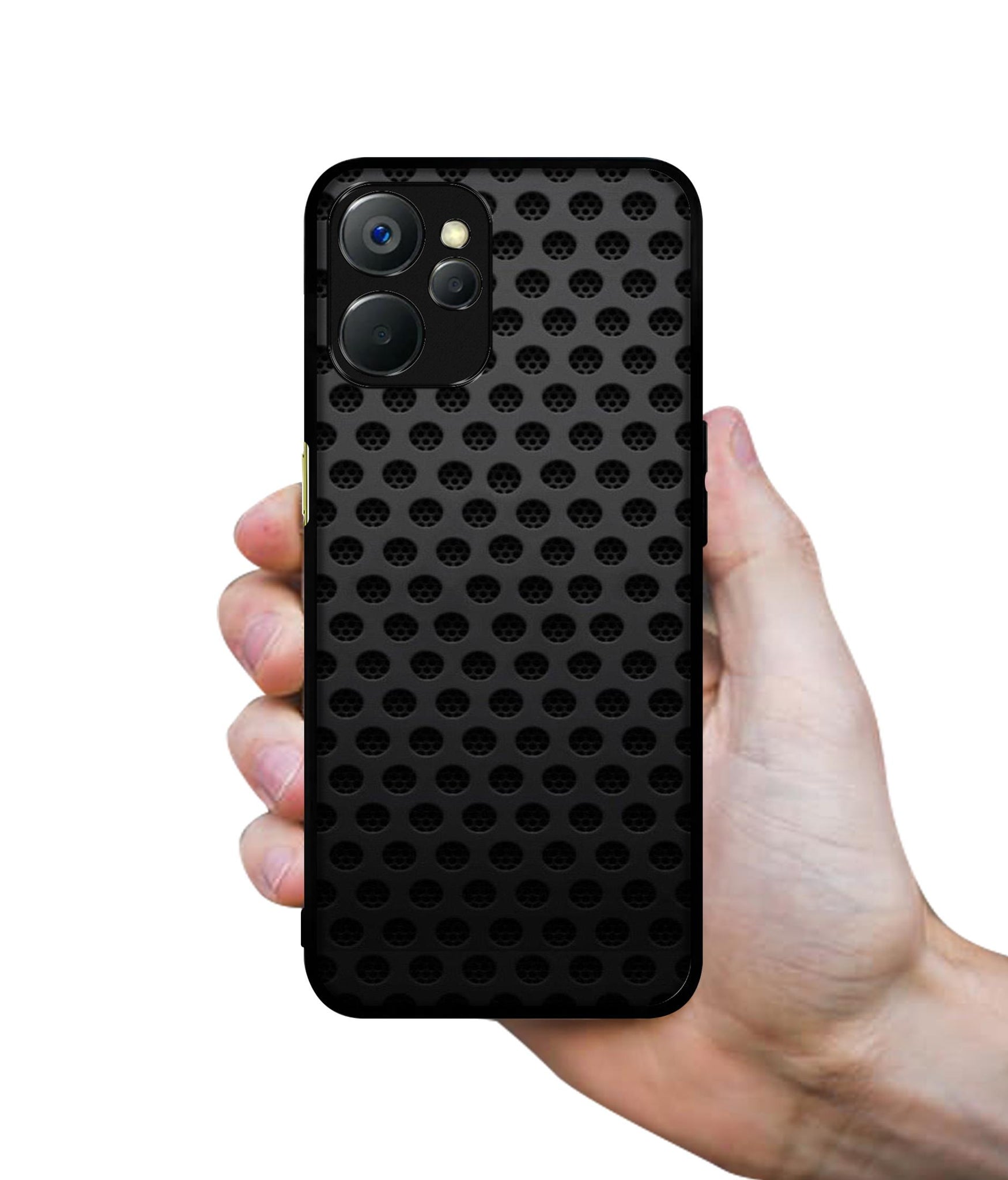 Black Circle Design Designer 2D Printed Back Case Cover for Realme 9i 5G