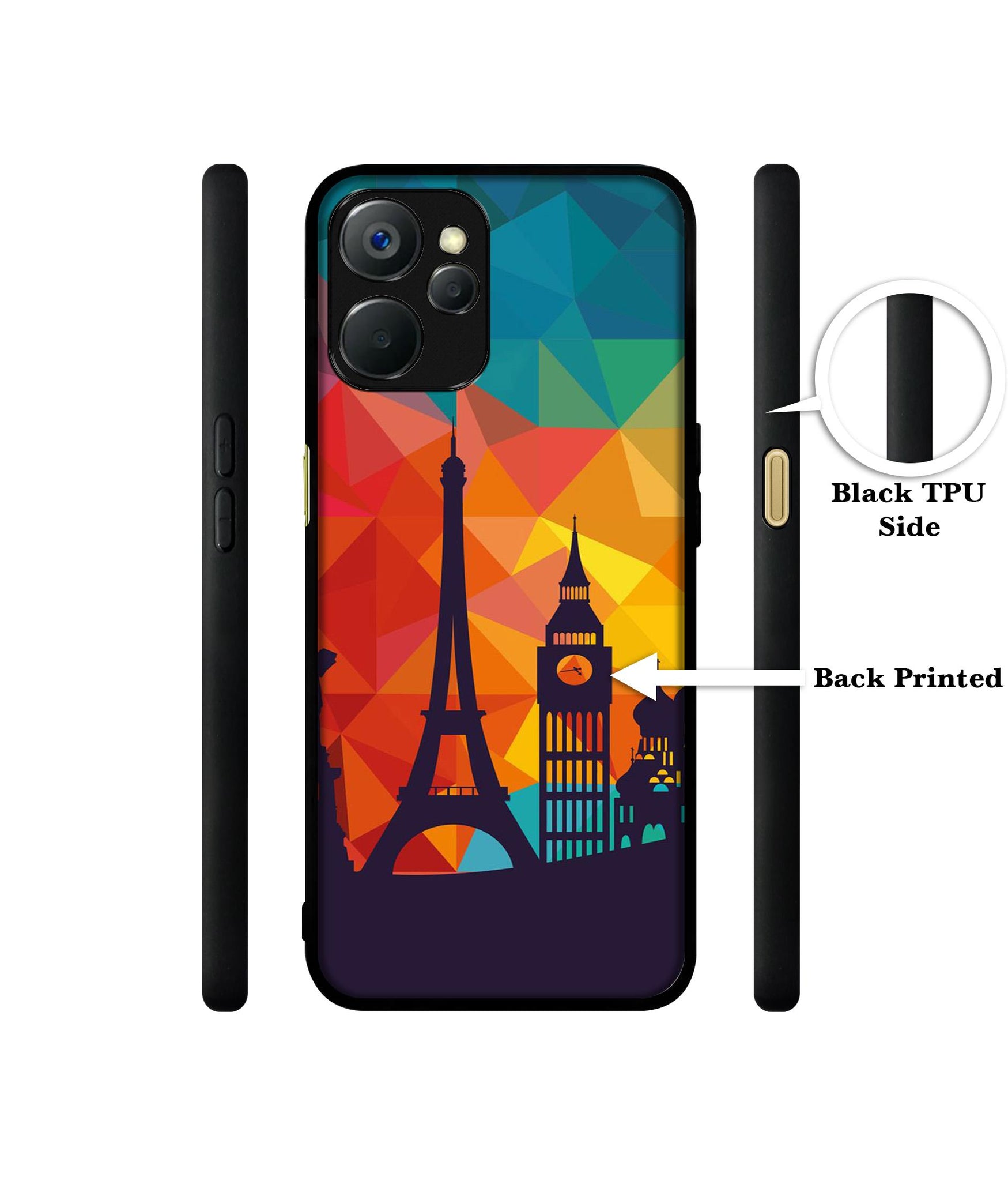 Colored Paris Design Designer 2D Printed Back Case Cover for Realme 9i 5G