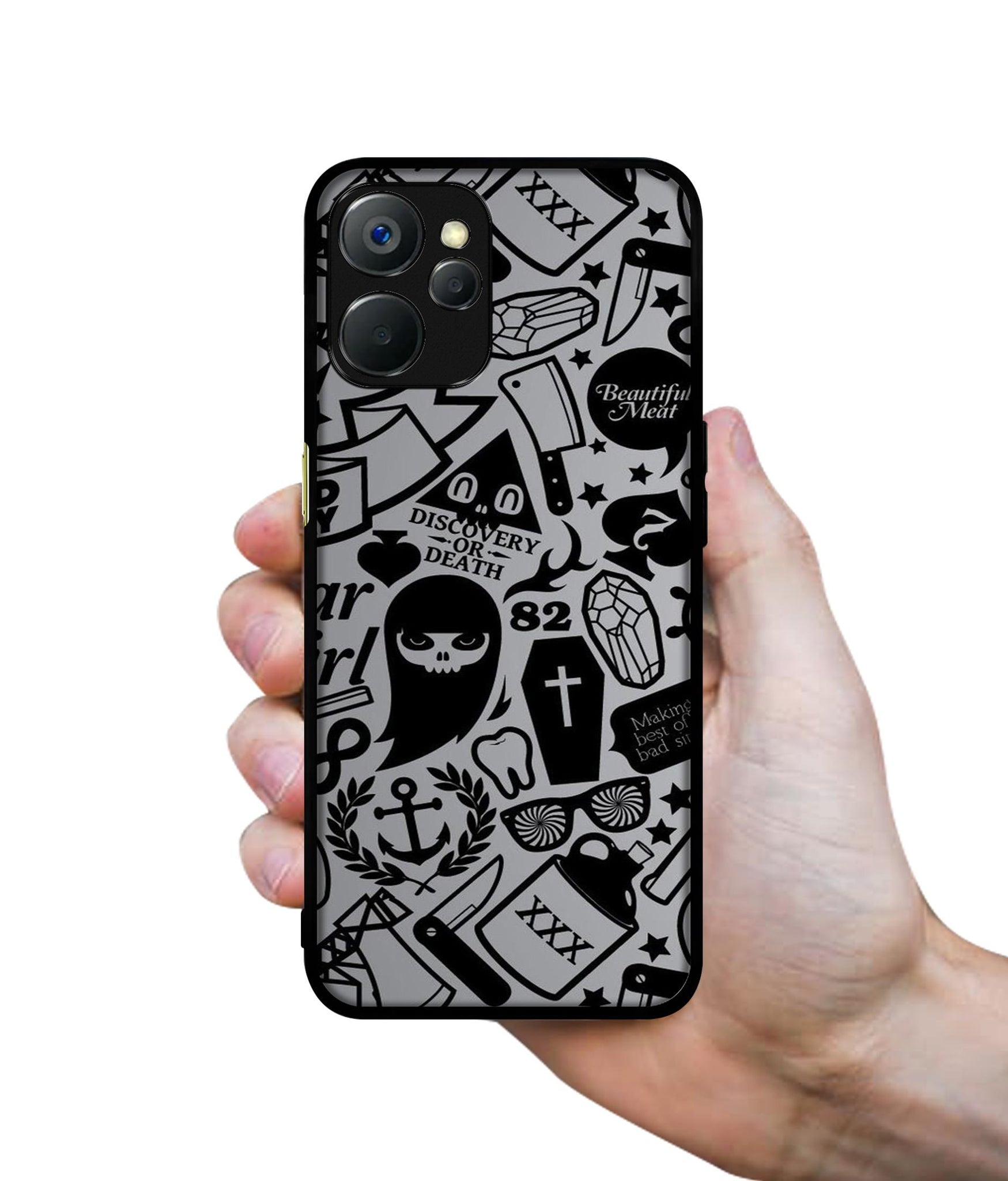 Discover Or Death Design Designer 2D Printed Back Case Cover for Realme 9i 5G