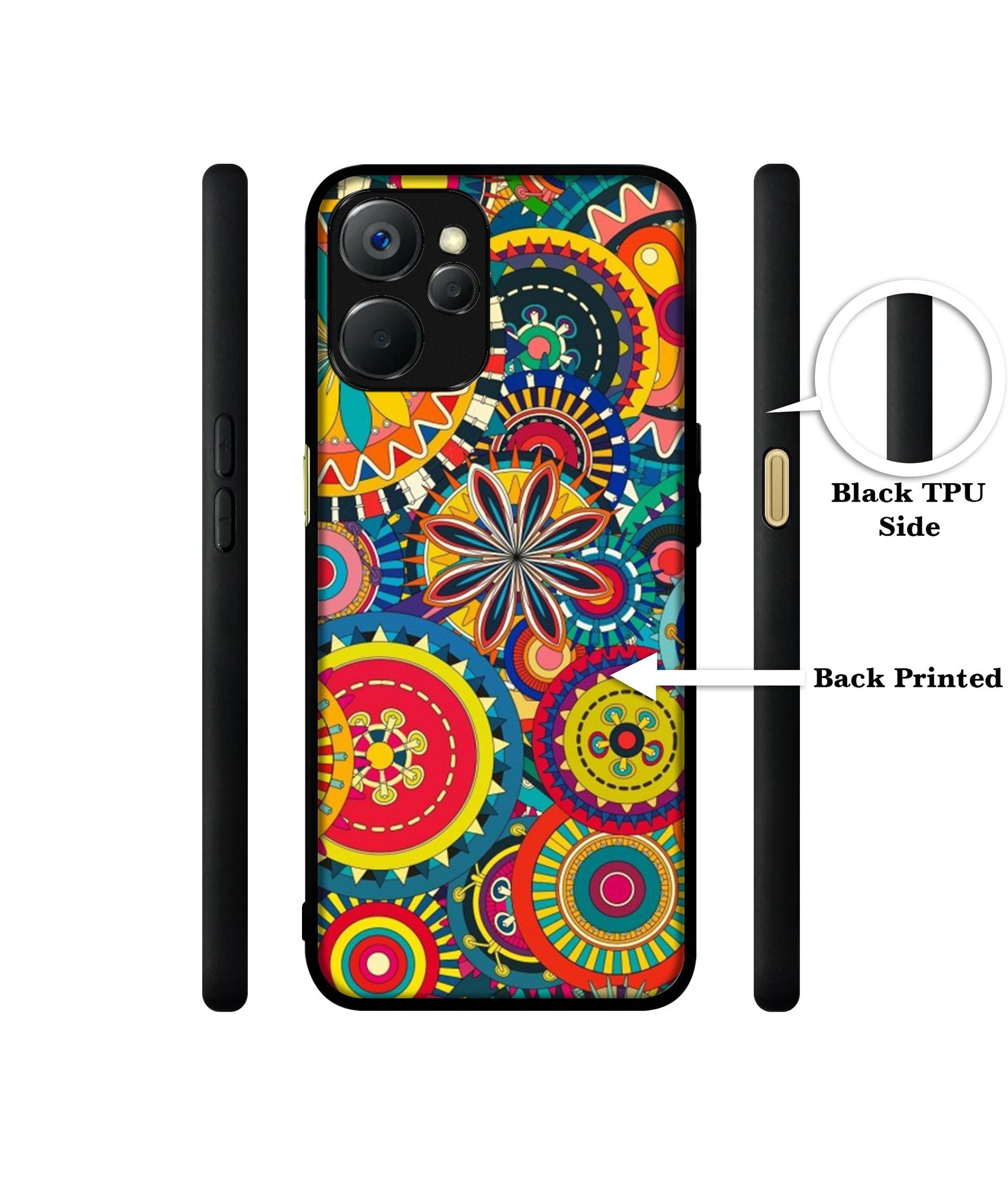 Ring Pattern Print Design Designer 2D Printed Back Case Cover for Realme 9i 5G
