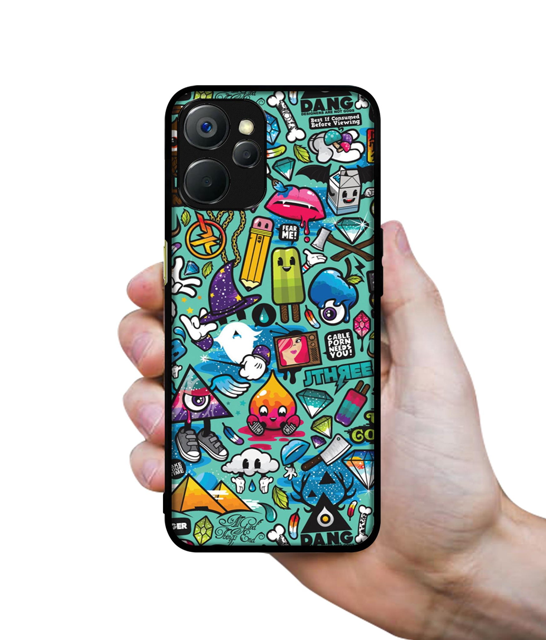 Crazy Design Designer 2D Printed Back Case Cover for Realme 9i 5G